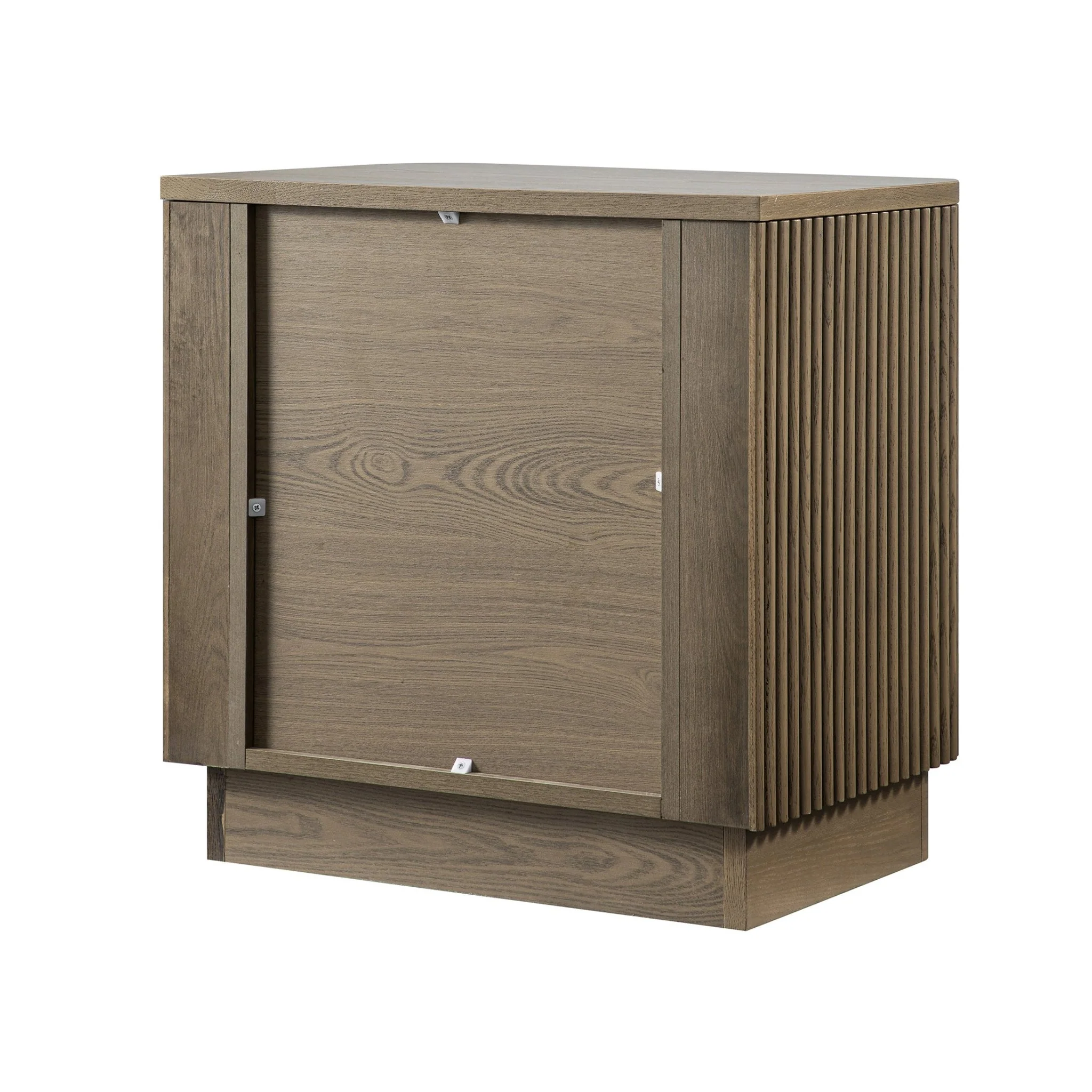 Maru 1-Drawer Bedside Table, Silver Oak - Image 12