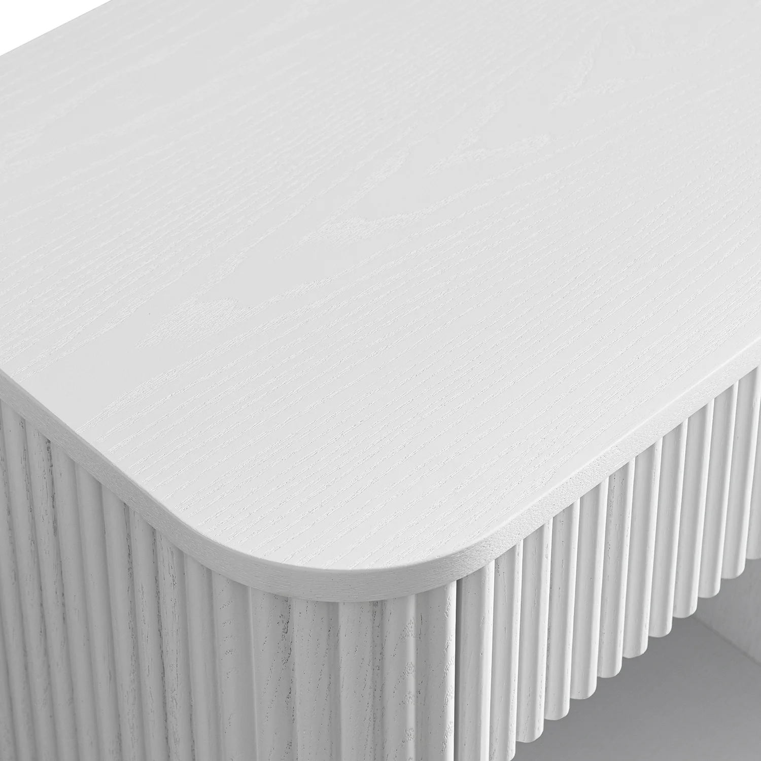 Maru 1-Drawer Bedside Table, Washed White - Image 14