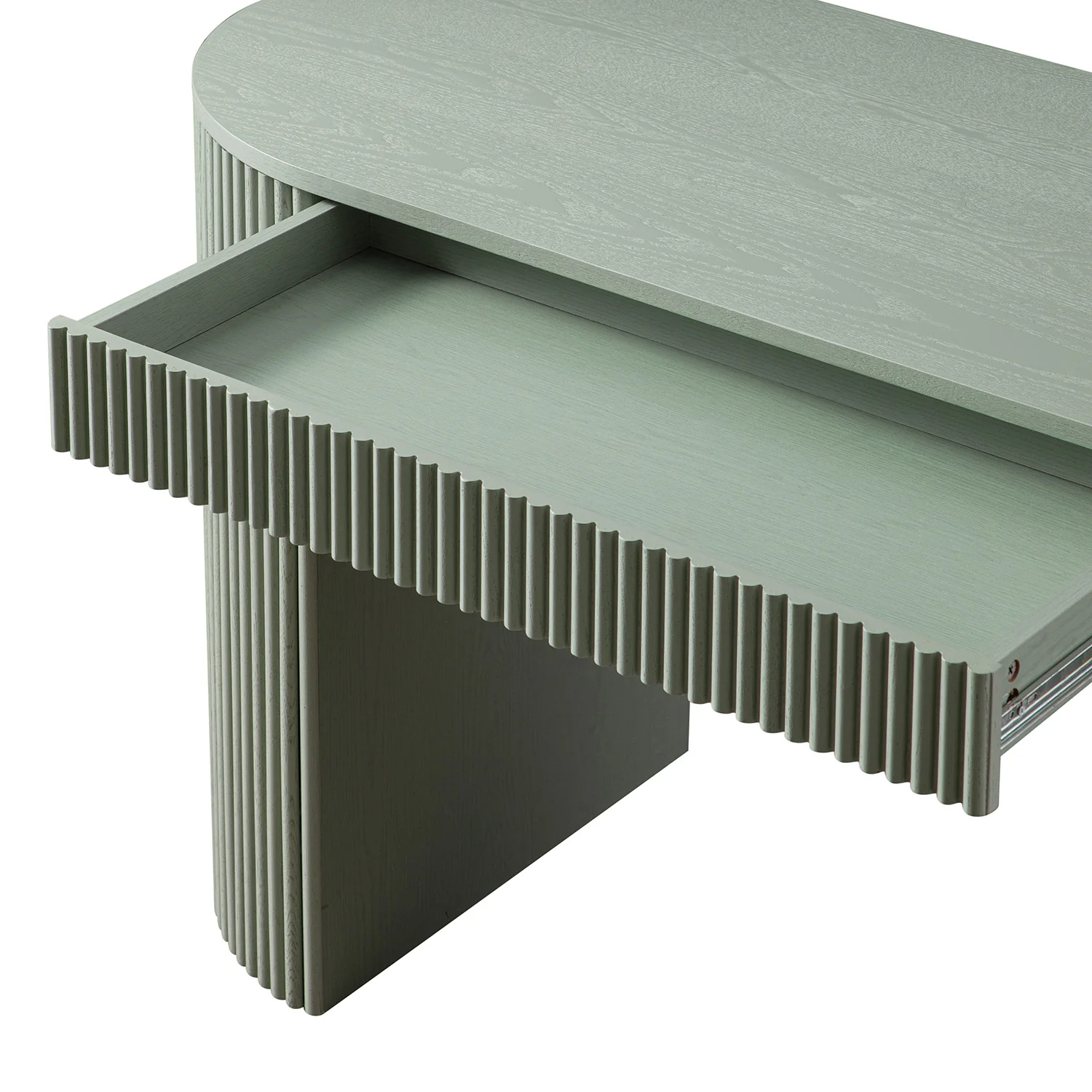 Maru 1-Drawer Writing Desk, Sage Green - Image 15
