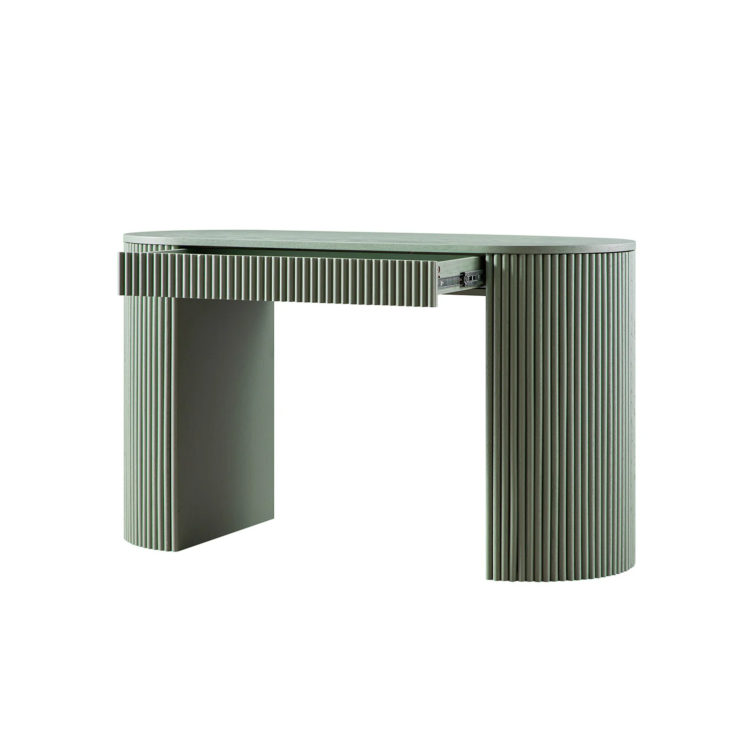 Maru 1-Drawer Writing Desk, Sage Green - Image 9