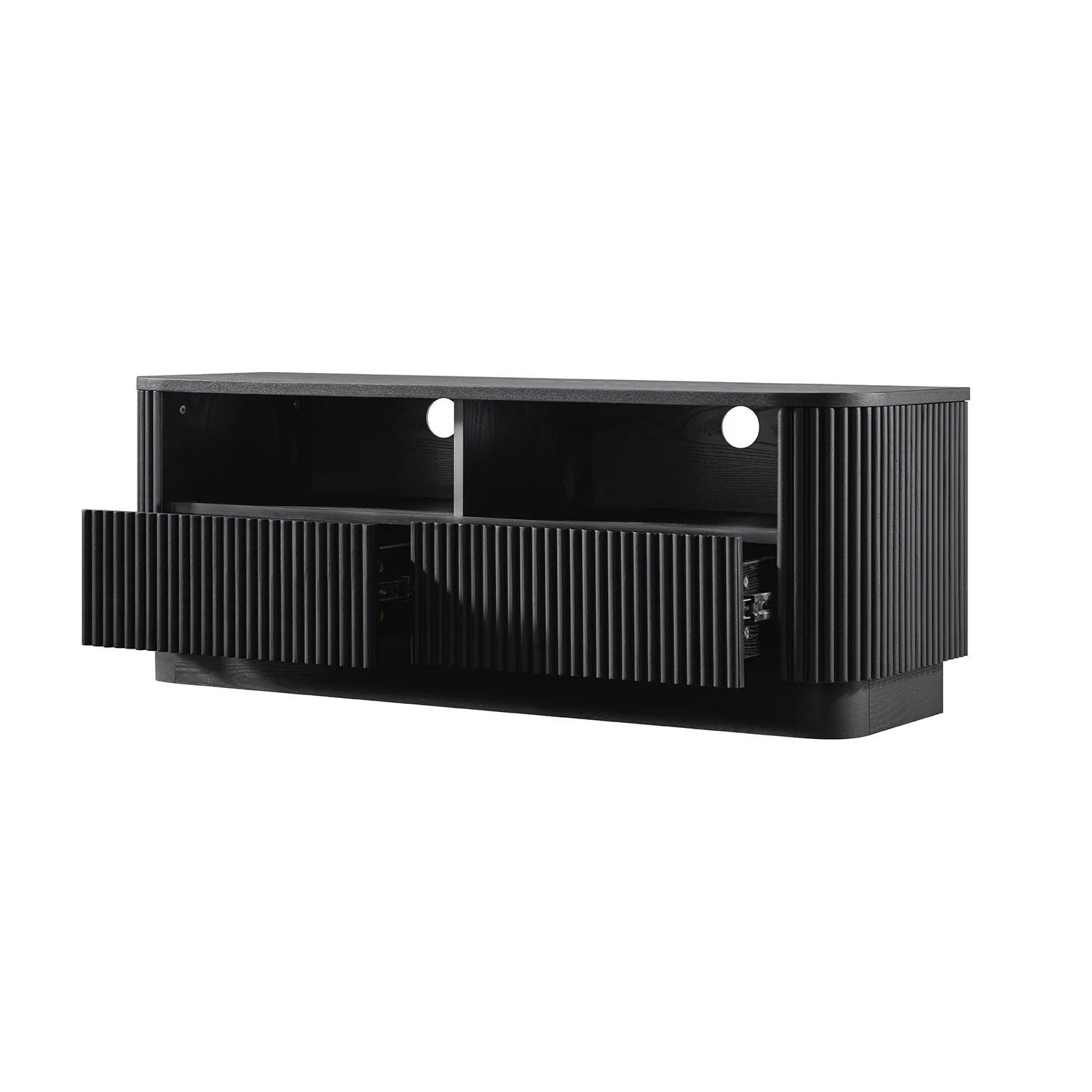 Maru 120cm TV Unit with Drawers, Black - Image 9