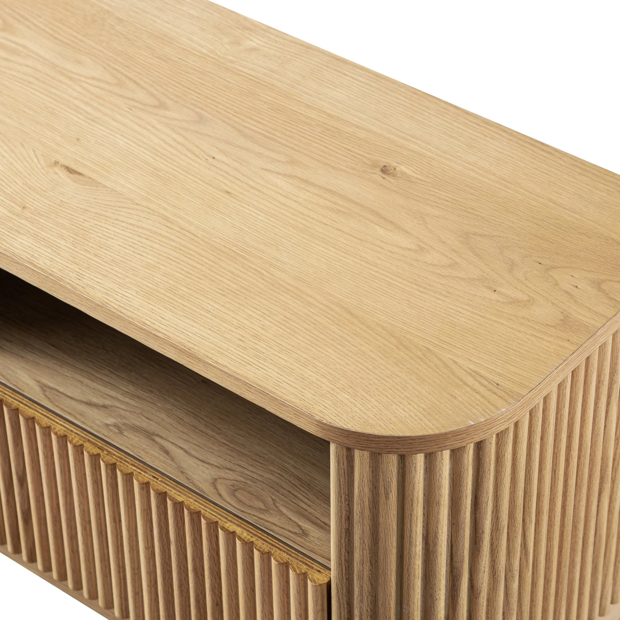 Maru 120cm TV Unit with Drawers, Oak - Image 8