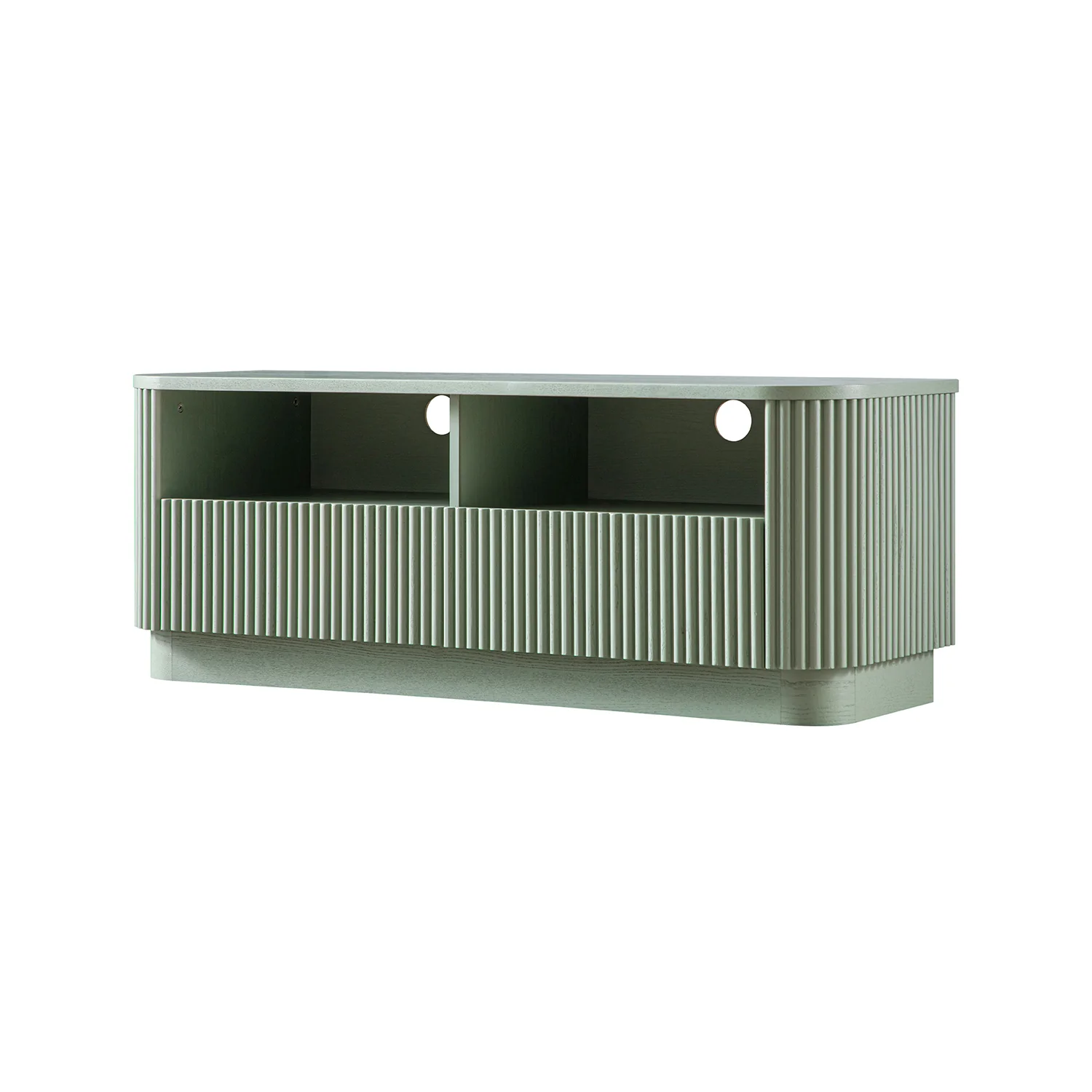 Maru 120cm TV Unit with Drawers, Sage Green - Image 2