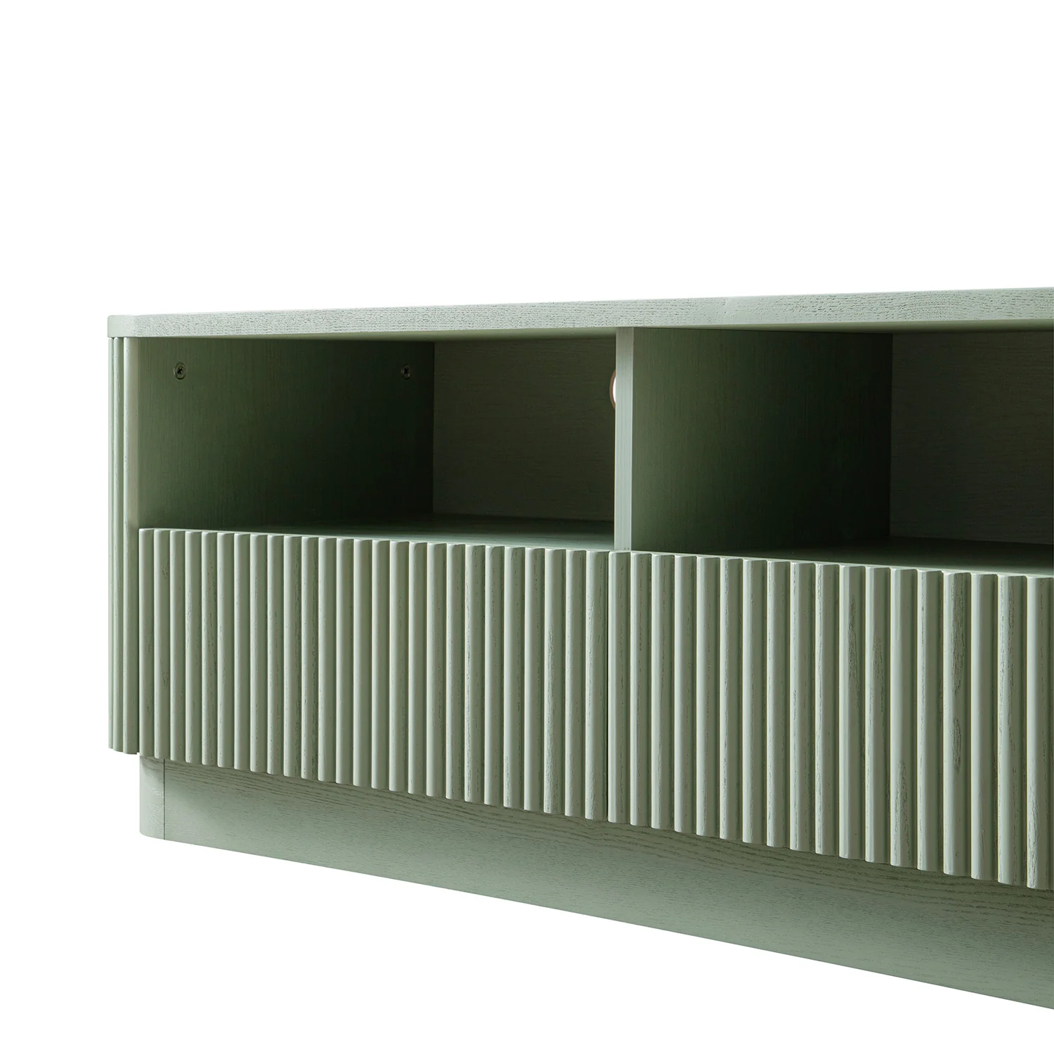 Maru 120cm TV Unit with Drawers, Sage Green - Image 7