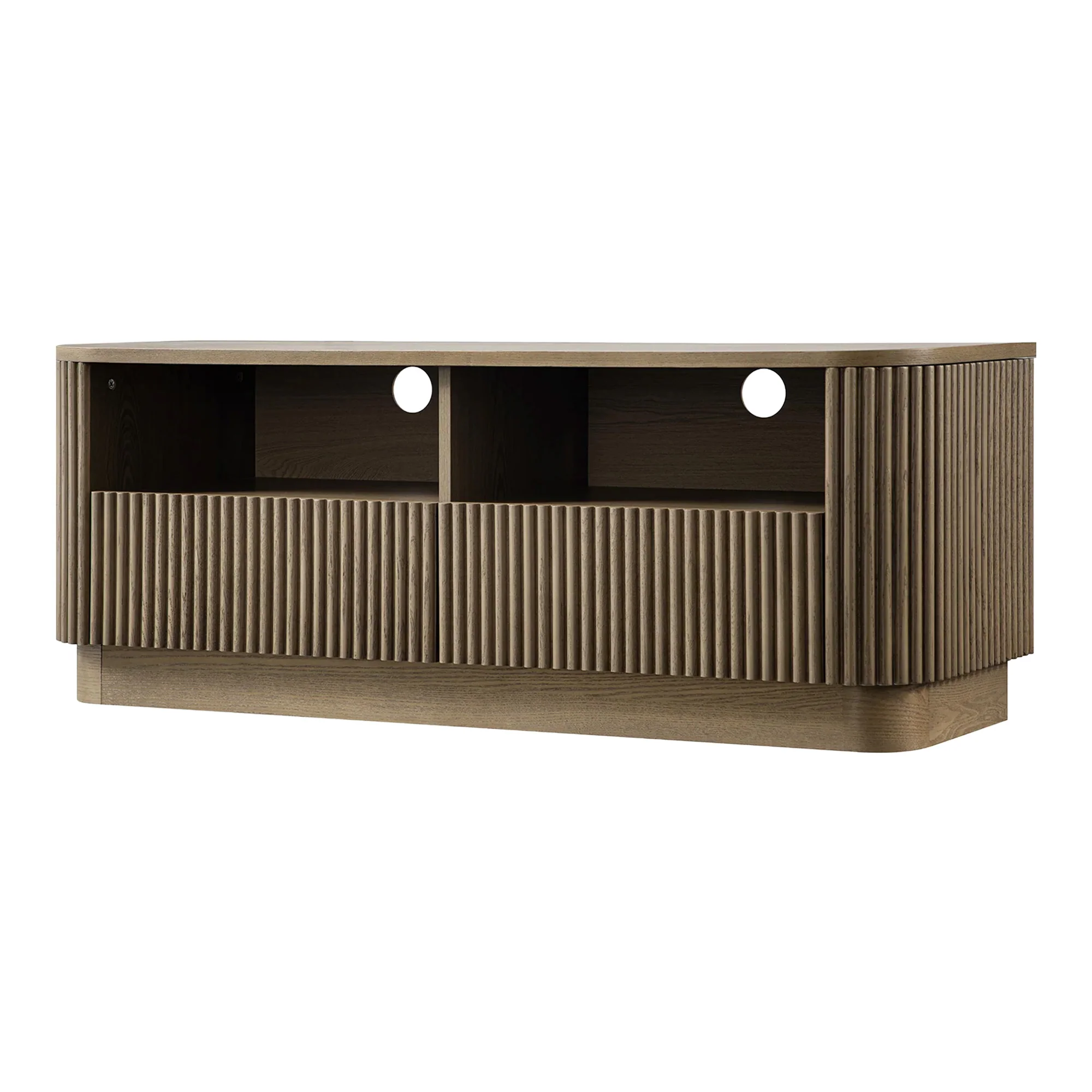 Maru 120cm TV Unit with Drawers, Silver Oak - Image 2