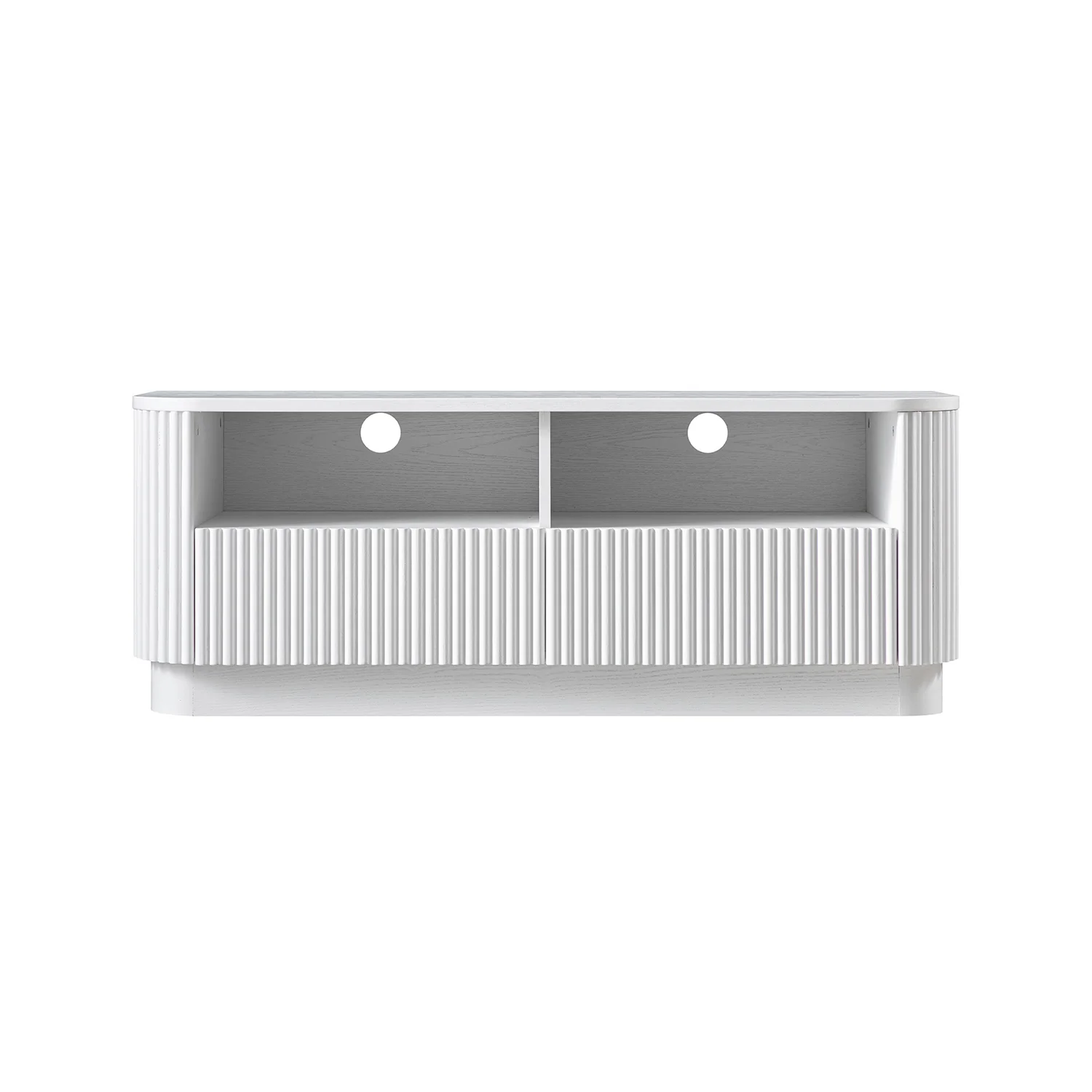 Maru 120cm TV Unit with Drawers, Washed White - Image 6