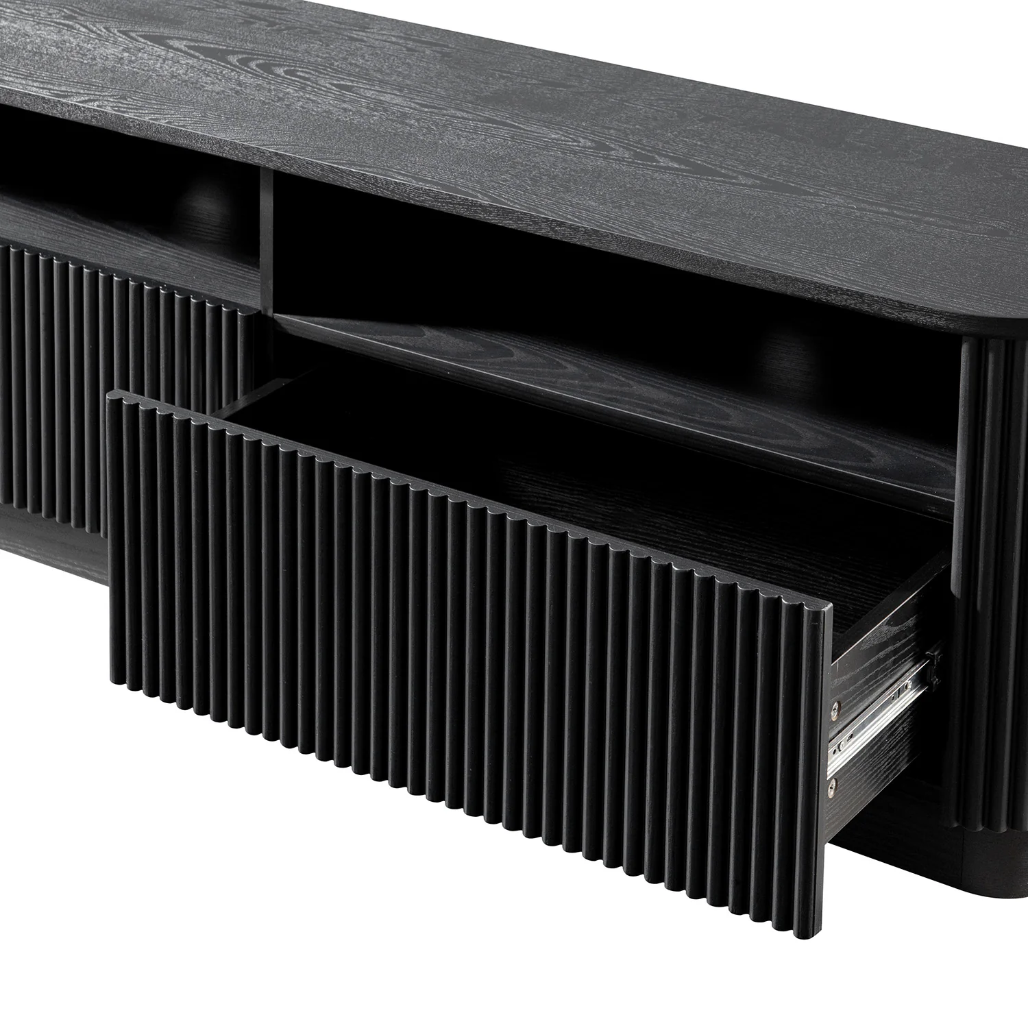 Maru 162cm TV Unit with Drawers, Black - Image 13