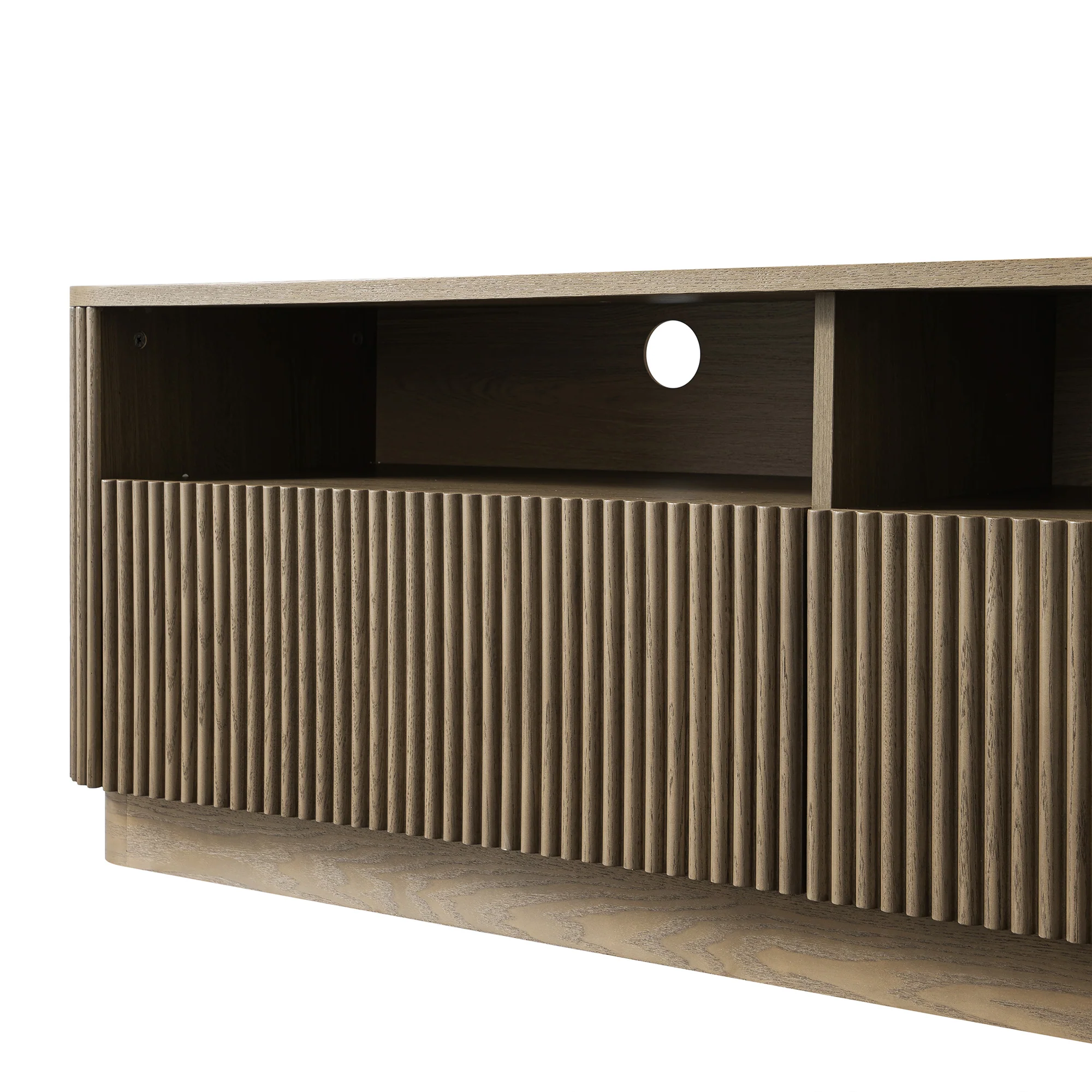 Maru 162cm TV Unit with Drawers, Silver Oak - Image 13