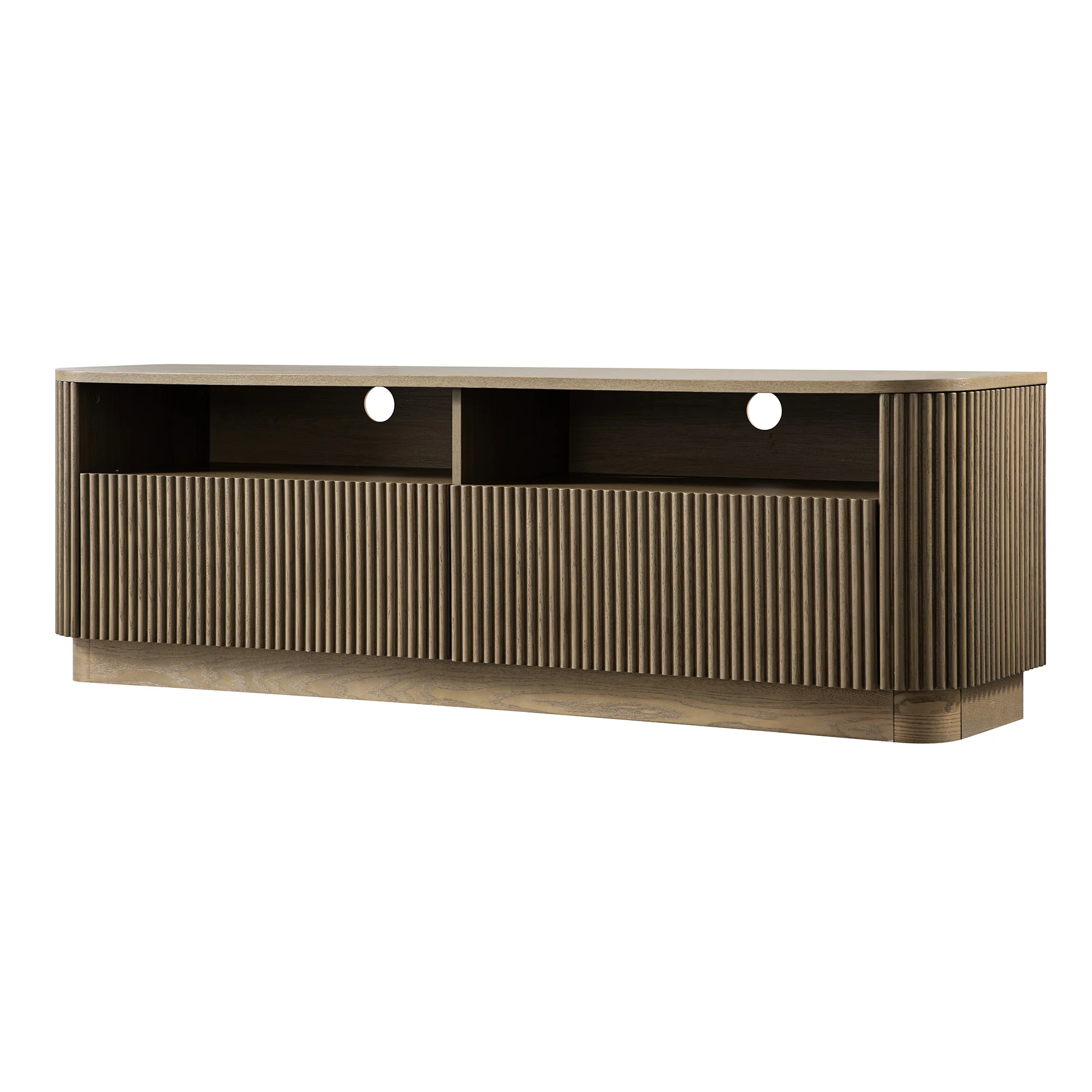 Maru 162cm TV Unit with Drawers, Silver Oak - Image 7