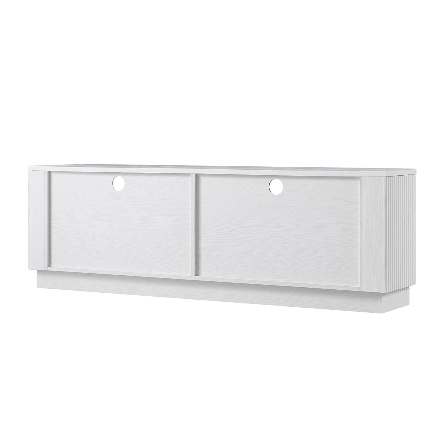 Maru 162cm TV Unit with Drawers, Washed White - Image 6