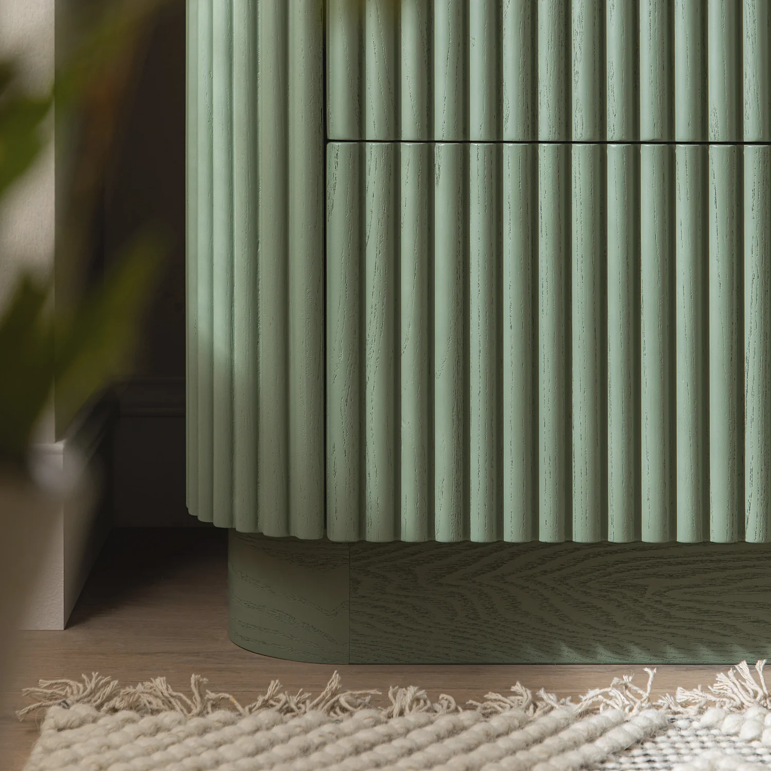 Maru 2-Drawer Bedside Table, Sage Green - Image 5