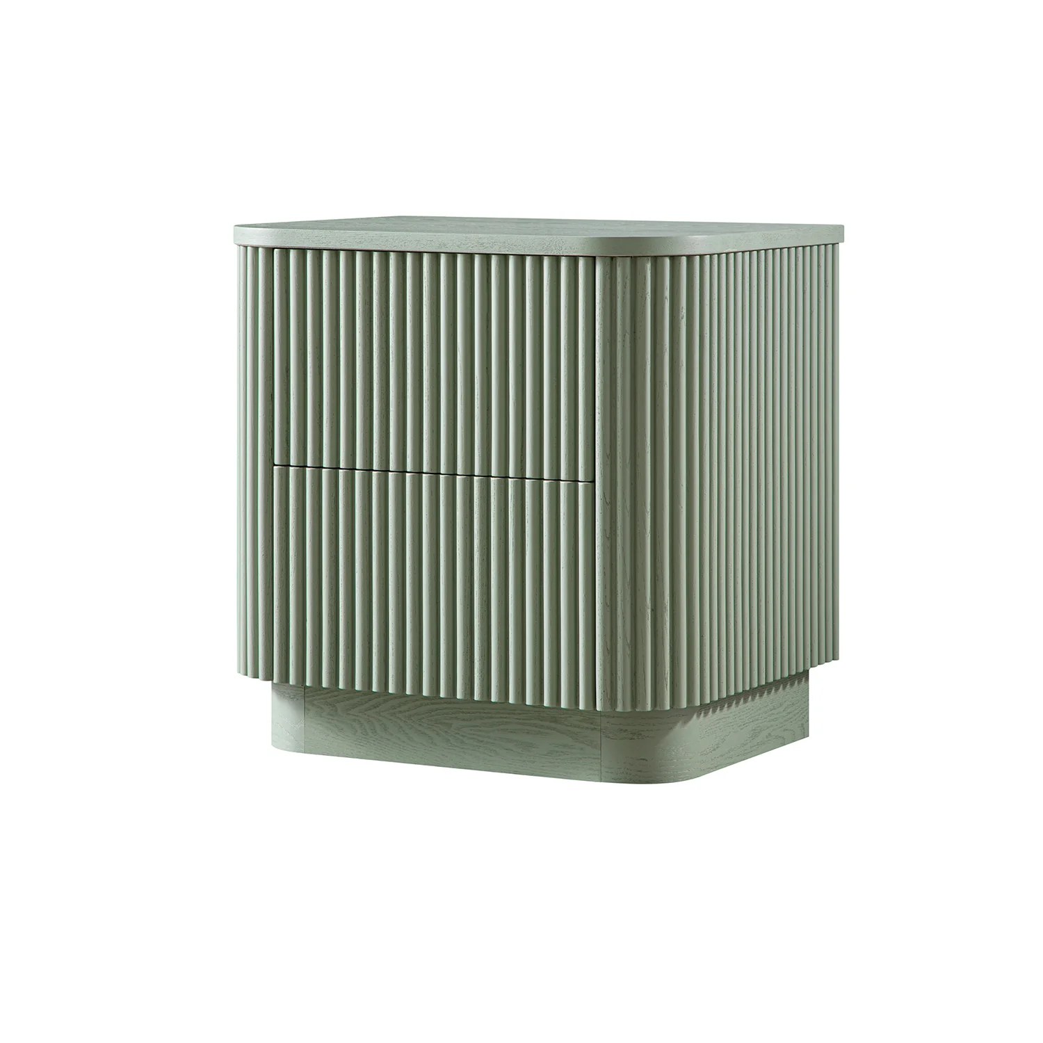 Maru 2-Drawer Bedside Table, Sage Green - Image 7