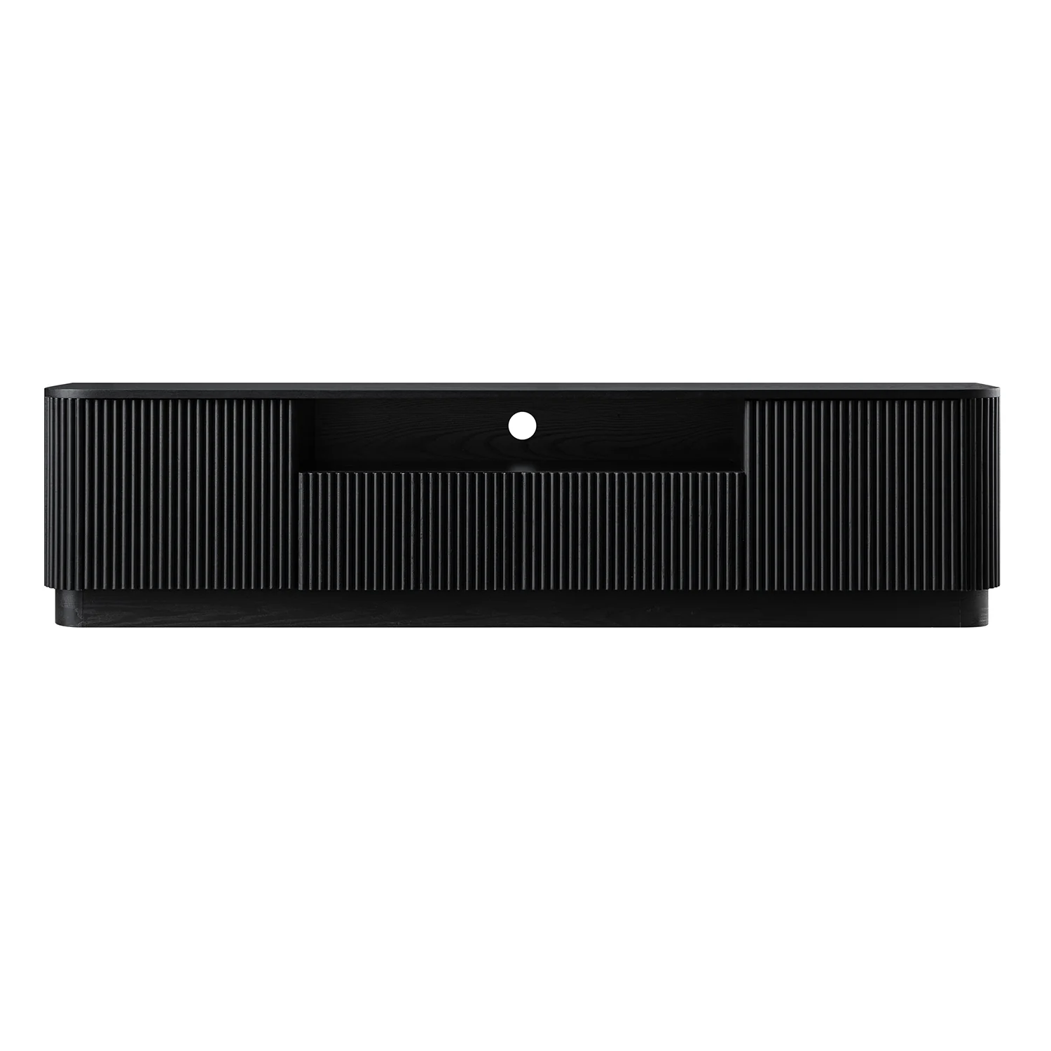 Maru 200cm Wide TV Unit with Drawers, Black - Image 7