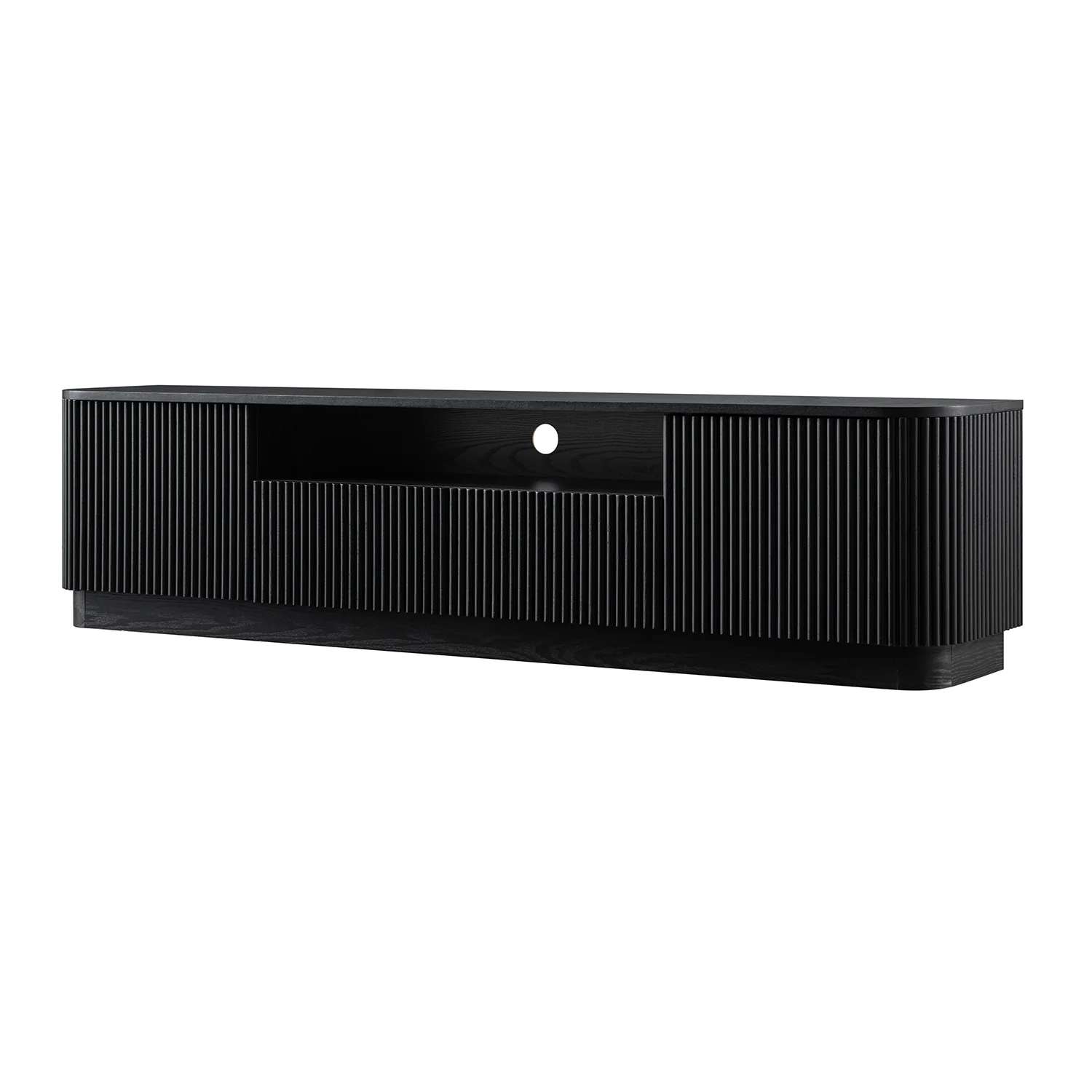 Maru 200cm Wide TV Unit with Drawers, Black - Image 8