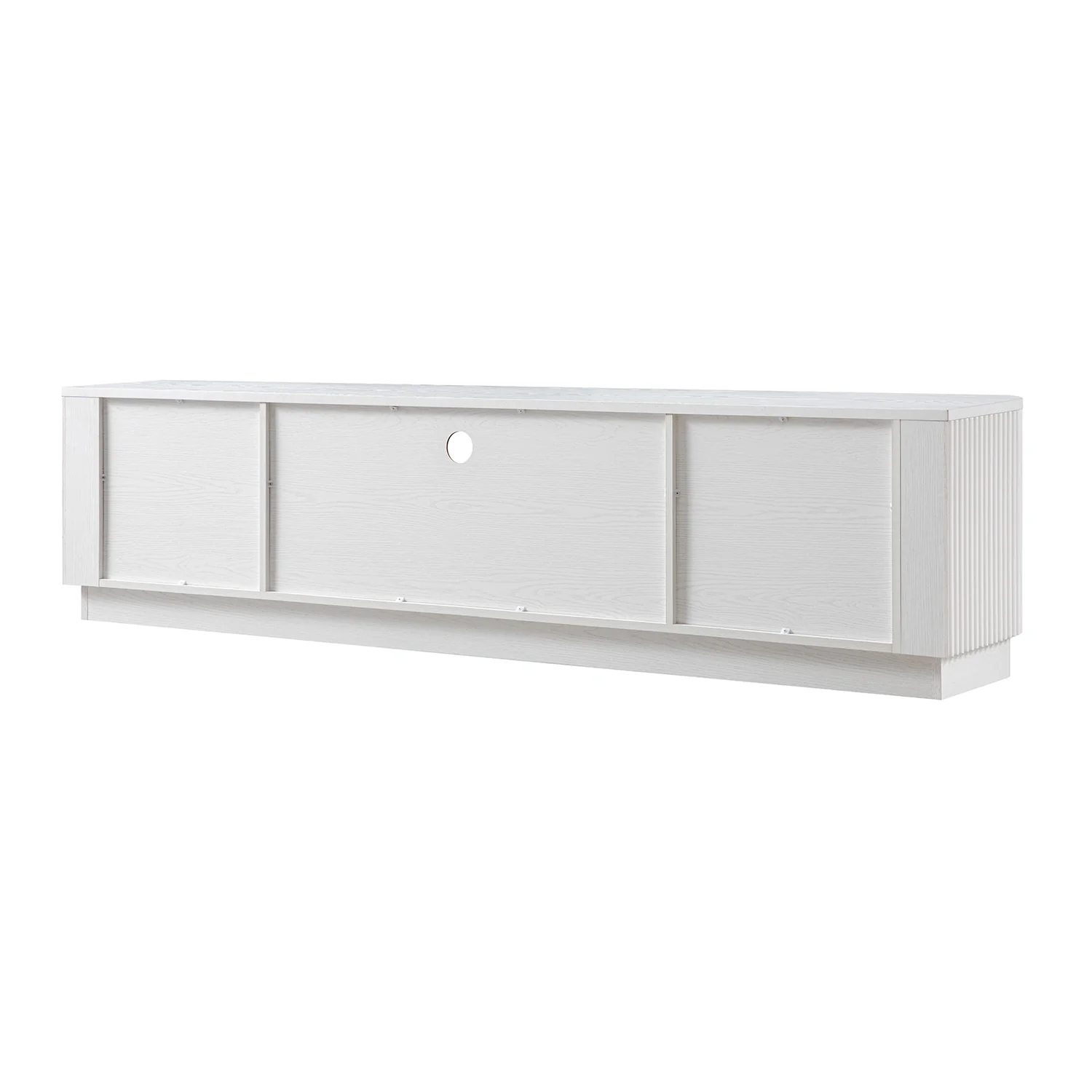 Maru 200cm Wide TV Unit with Drawers, Washed White - Image 14