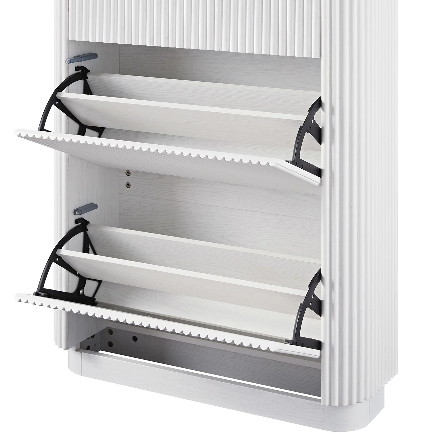 Maru 3-Door Shoe Storage Cabinet, Washed White - Image 15