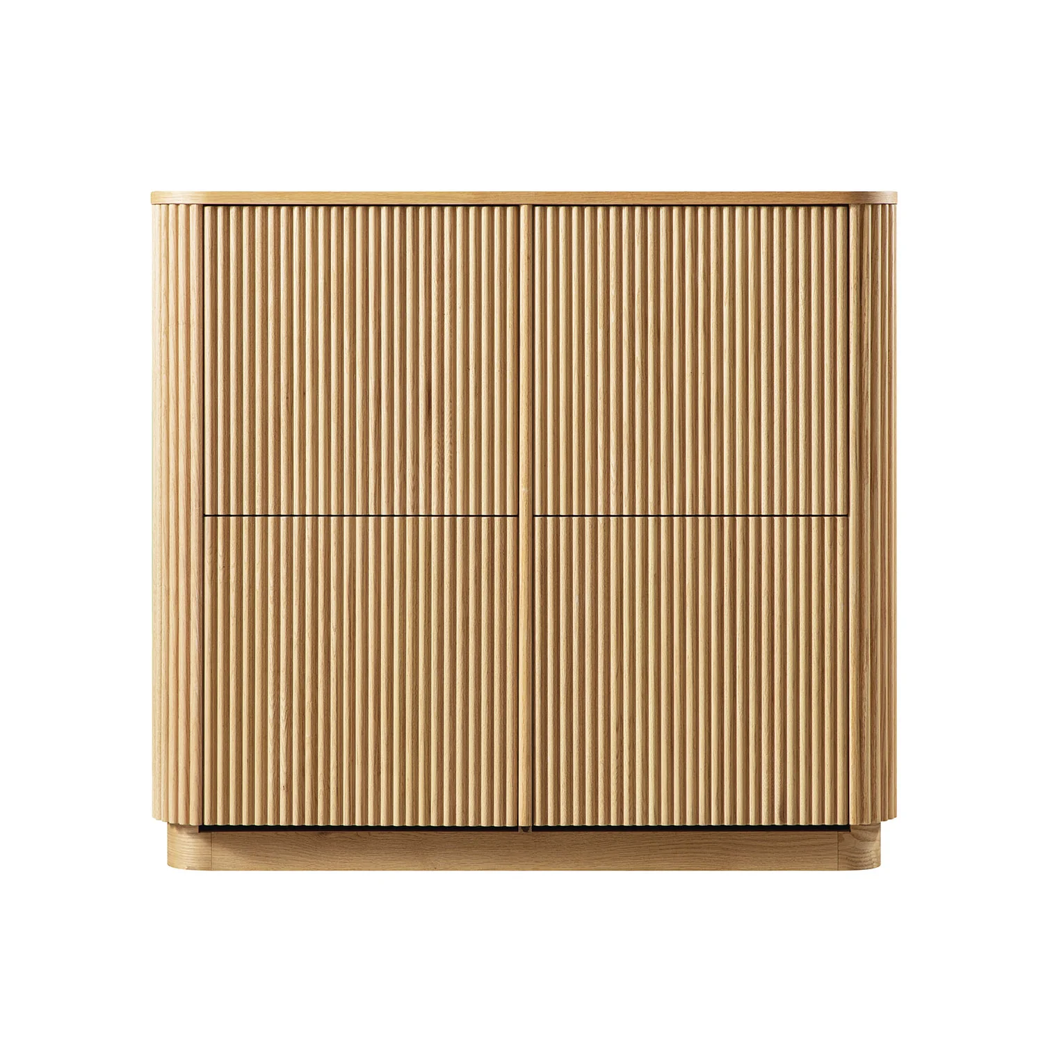 Maru 4-Door Shoe Storage Cabinet, Oak - Image 7