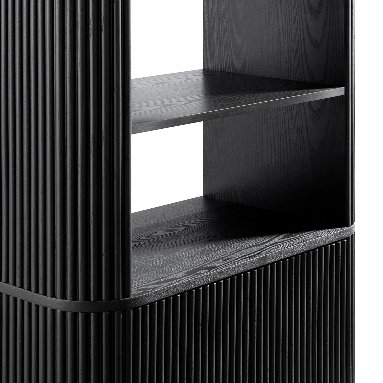 Maru Bookcase with Cabinet, Black - Image 14