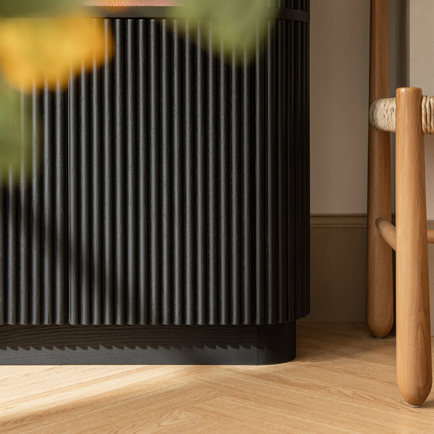 Maru Bookcase with Cabinet, Black - Image 6