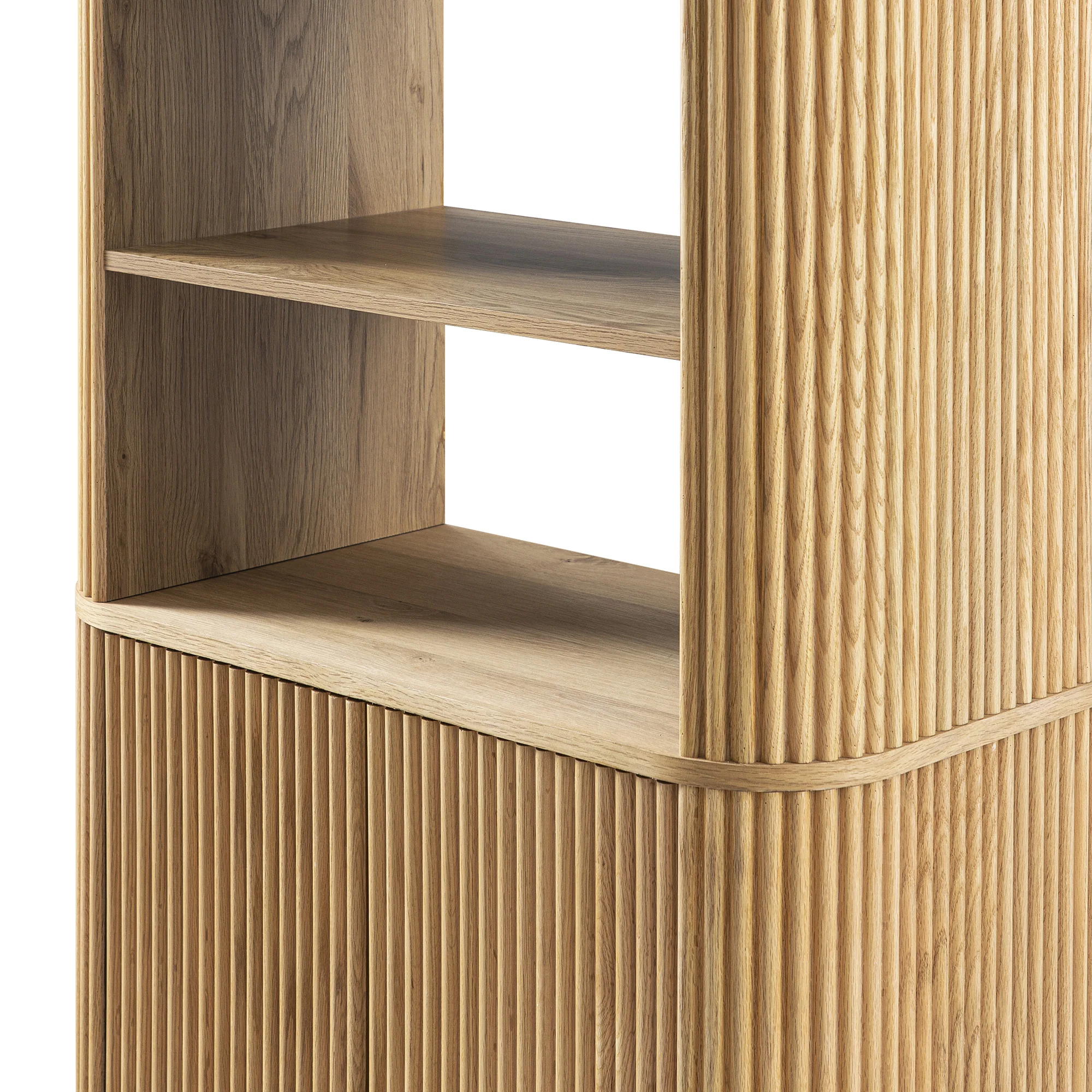 Maru Bookcase with Cabinet, Oak - Image 16