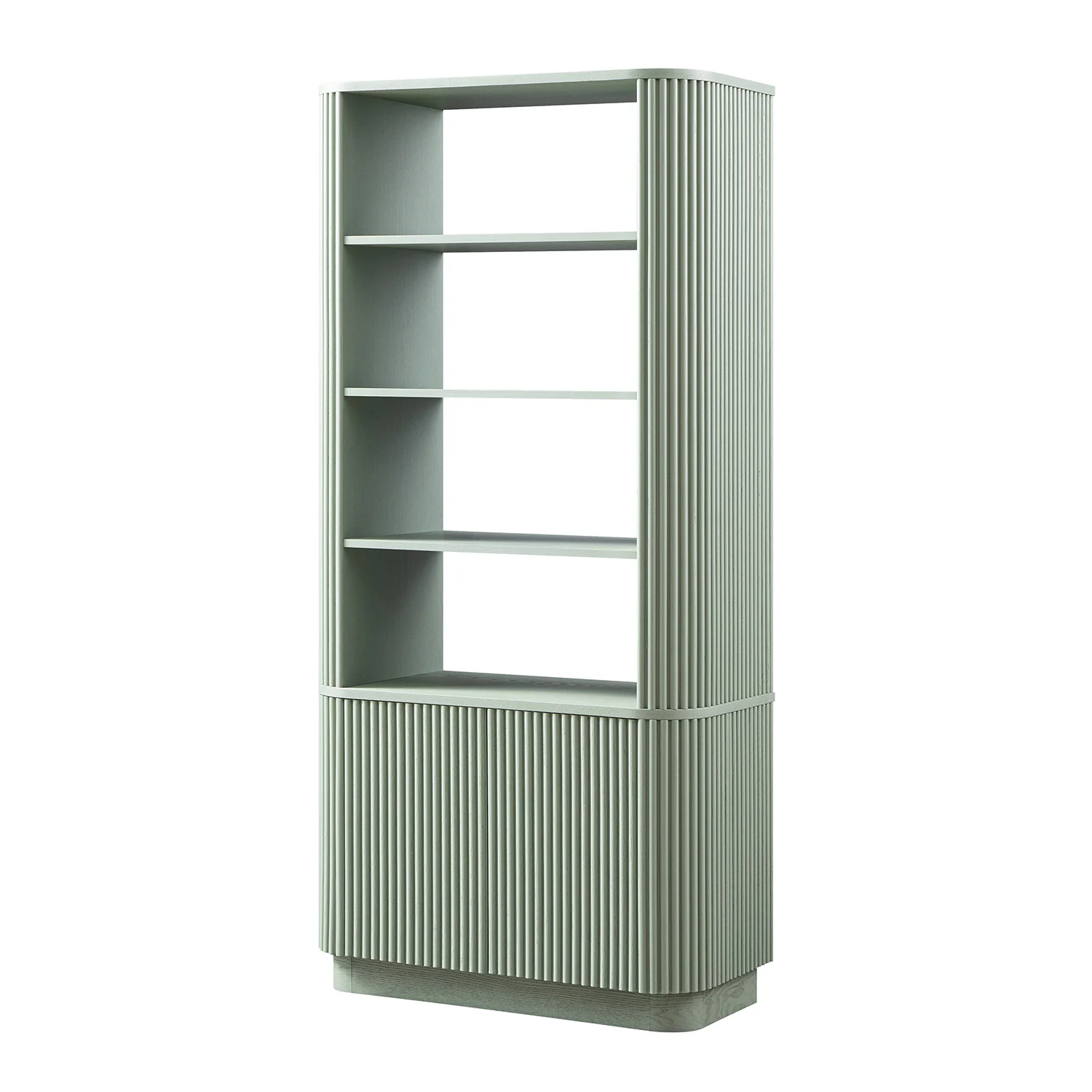 Maru Bookcase with Cabinet, Sage Green - Image 8
