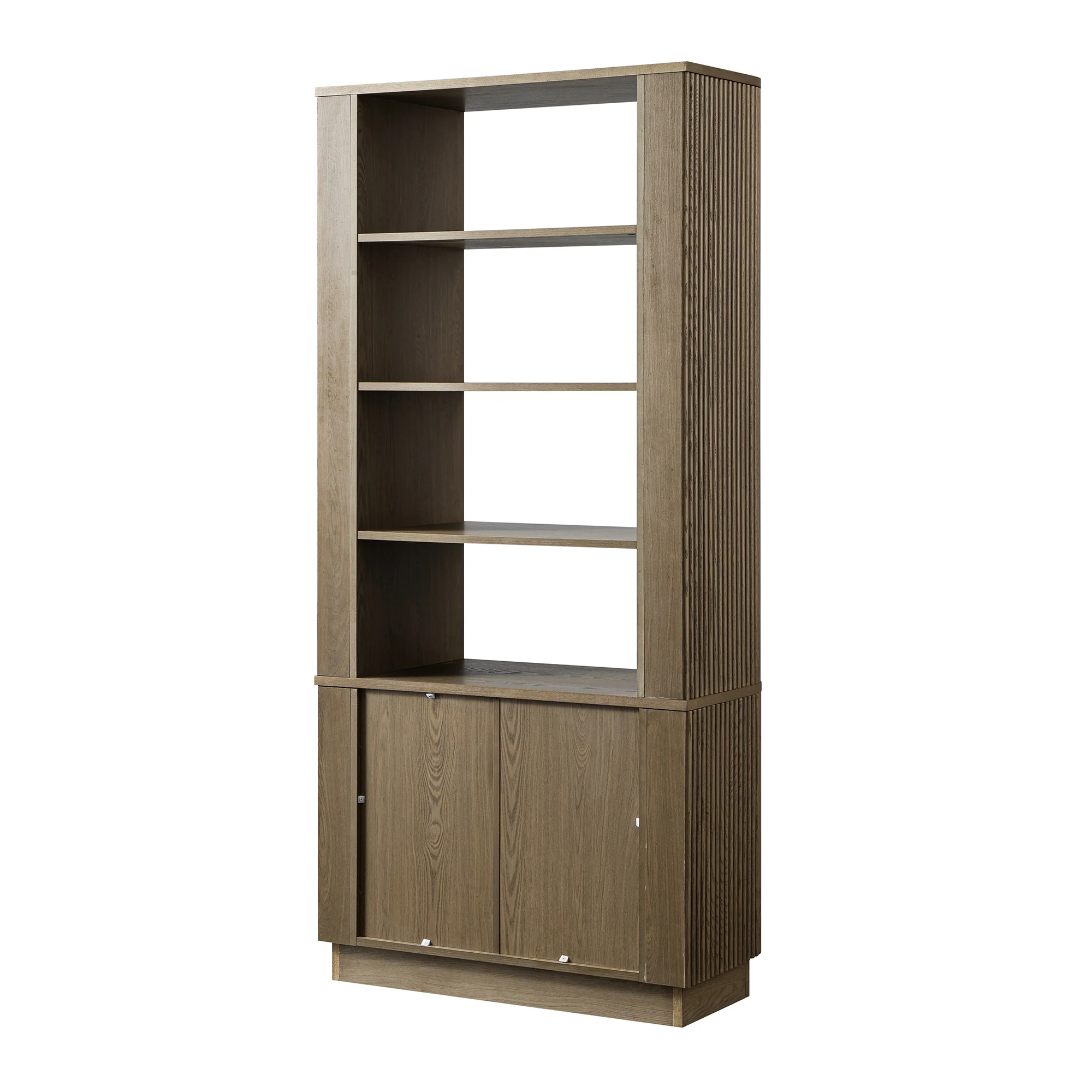 Maru Bookcase with Cabinet, Silver Oak - Image 13