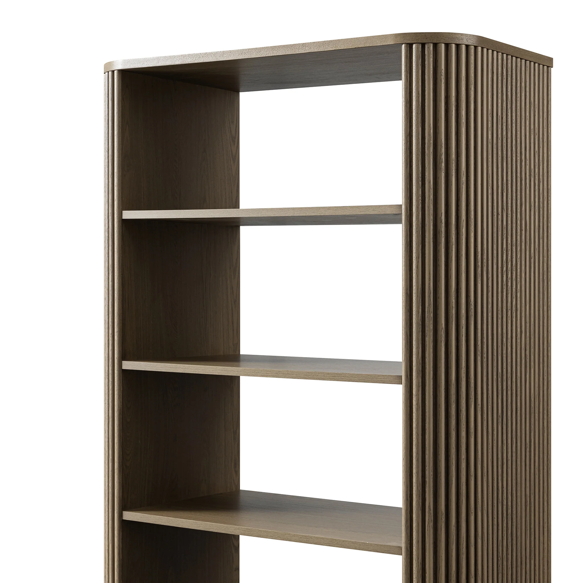 Maru Bookcase with Cabinet, Silver Oak - Image 14