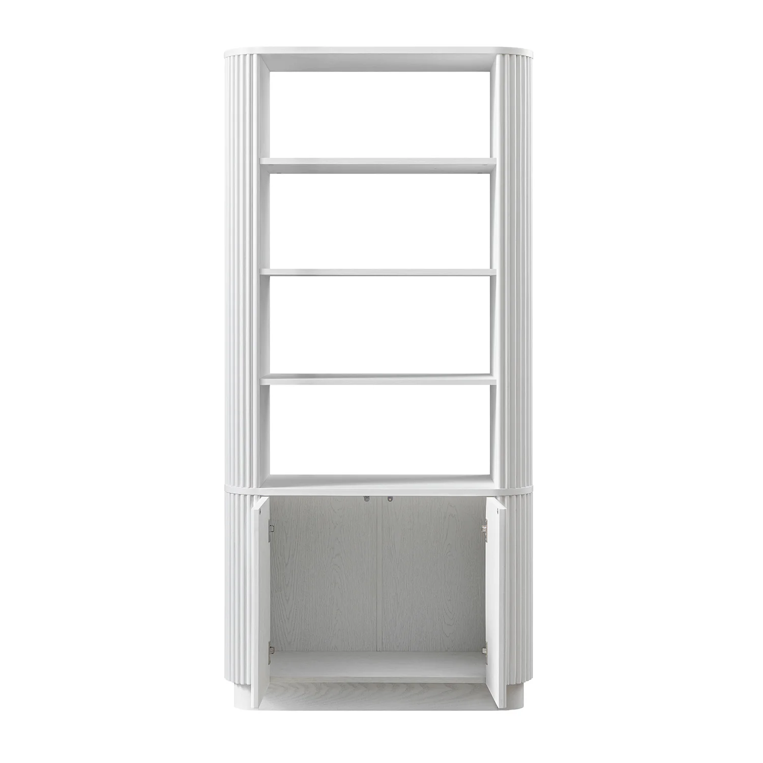 Maru Bookcase with Cabinet, Washed White - Image 10
