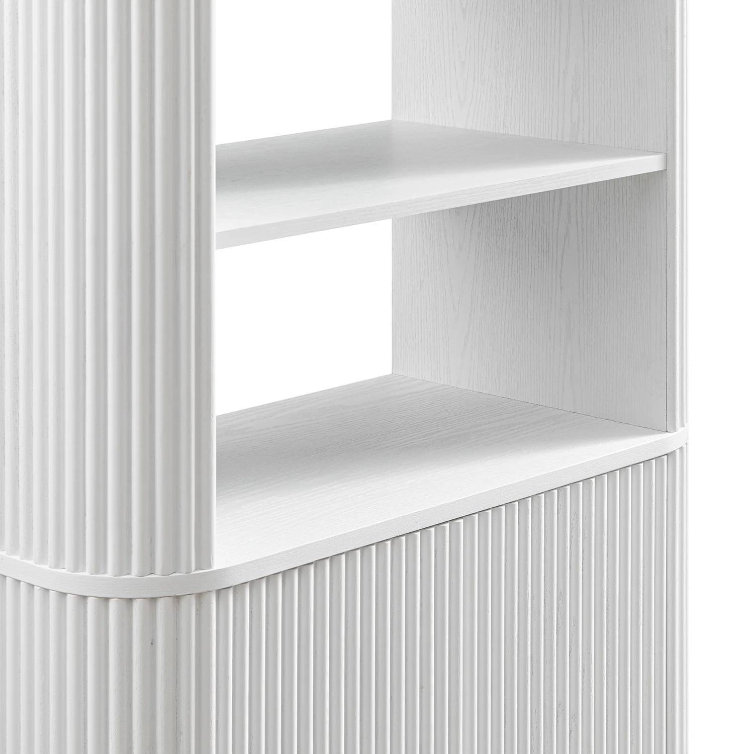 Maru Bookcase with Cabinet, Washed White - Image 14