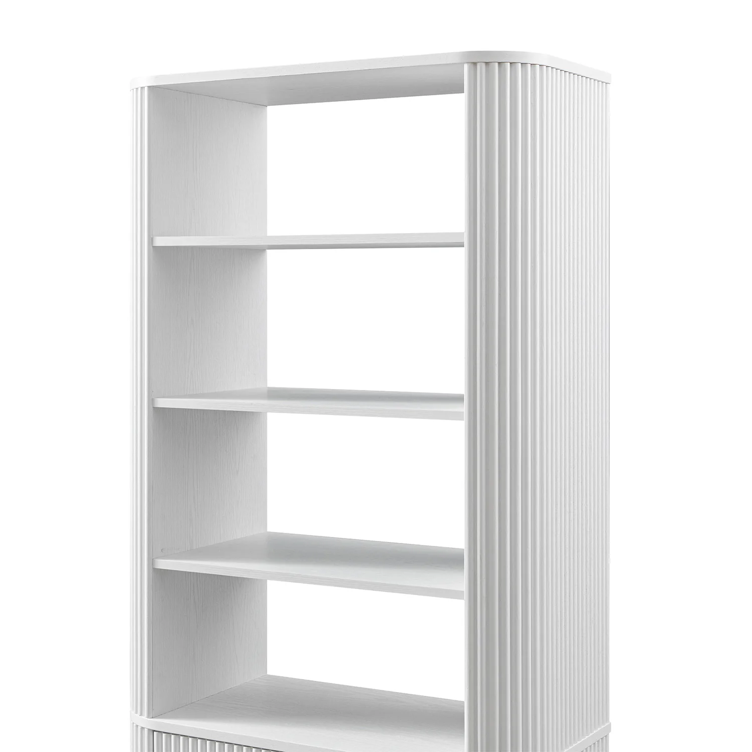 Maru Bookcase with Cabinet, Washed White - Image 15