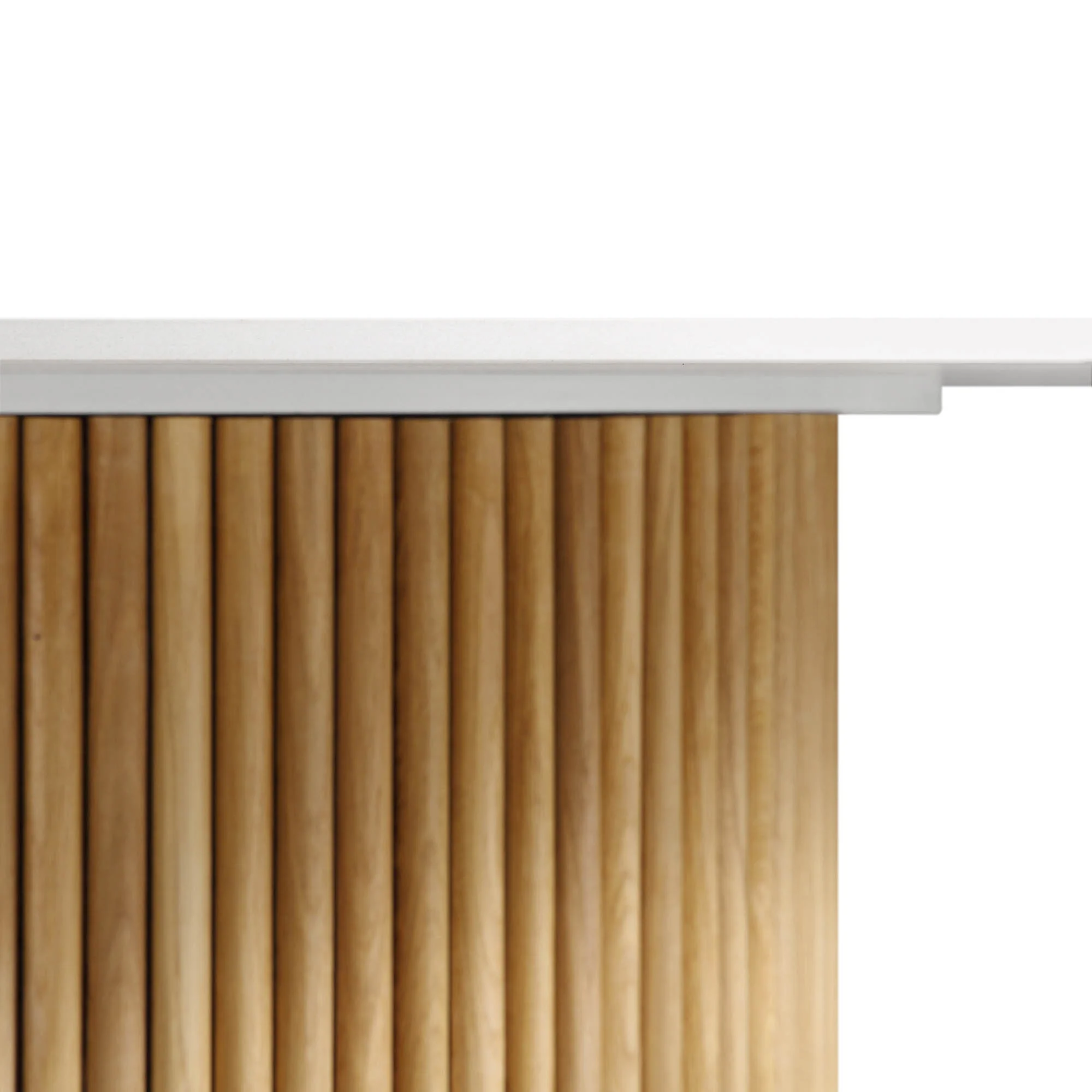 Maru Ceramic Top Oak Pedestal Round Dining Table - Image 6