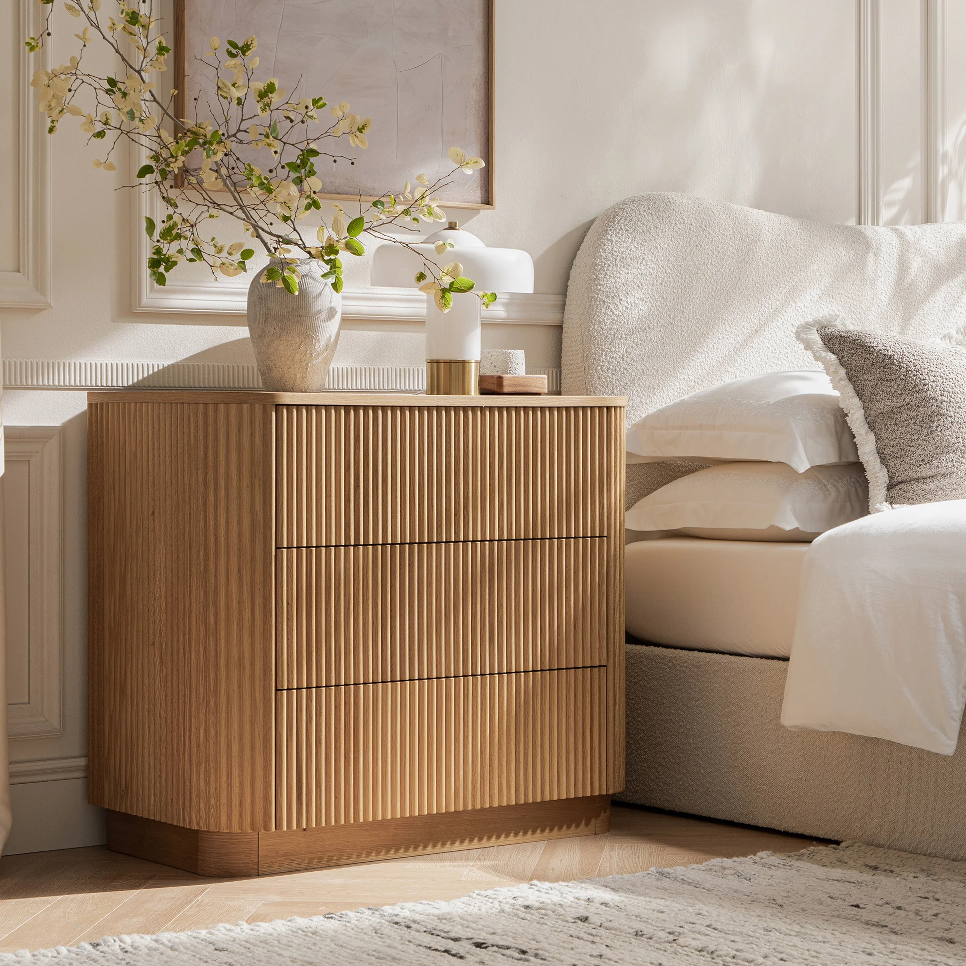 Maru Chest of 3 Drawers, Oak - Image 2