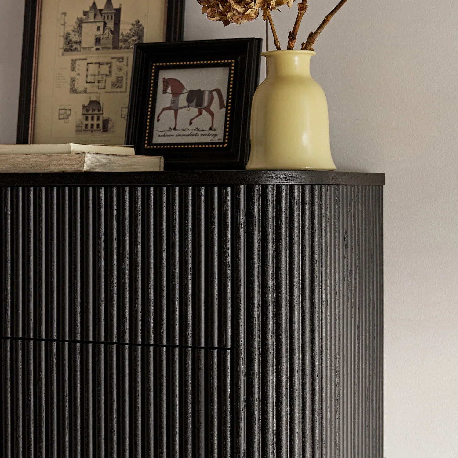 Maru Chest of 5 Drawers, Black - Image 4