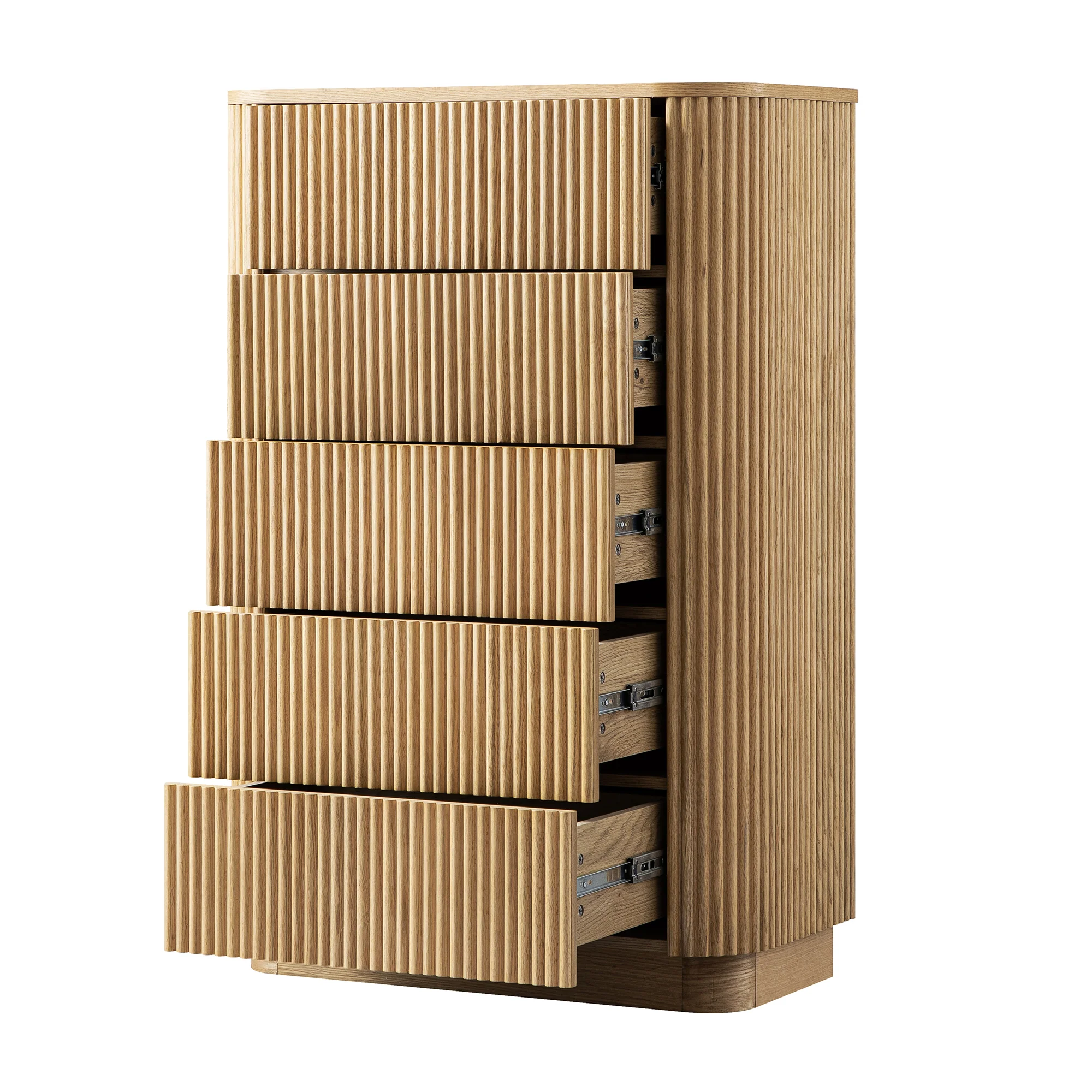 Maru Chest of 5 Drawers, Oak - Image 10