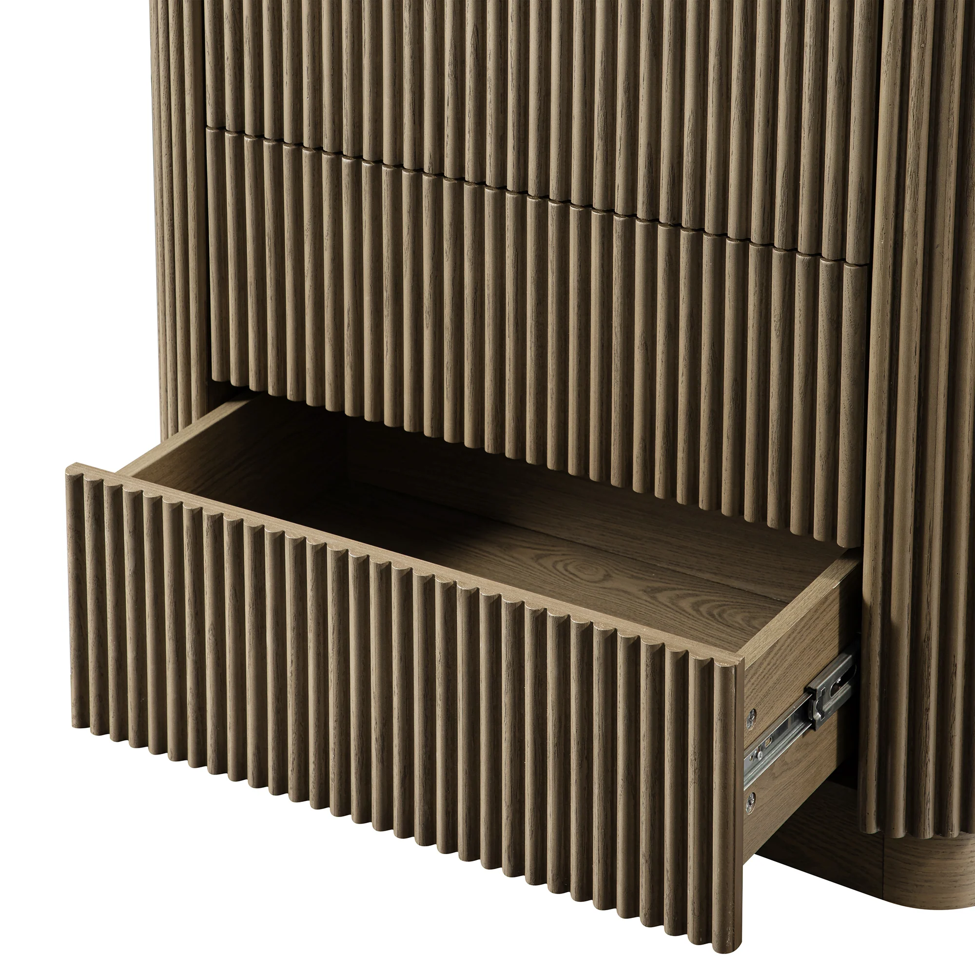 Maru Chest of 5 Drawers, Silver Oak - Image 14
