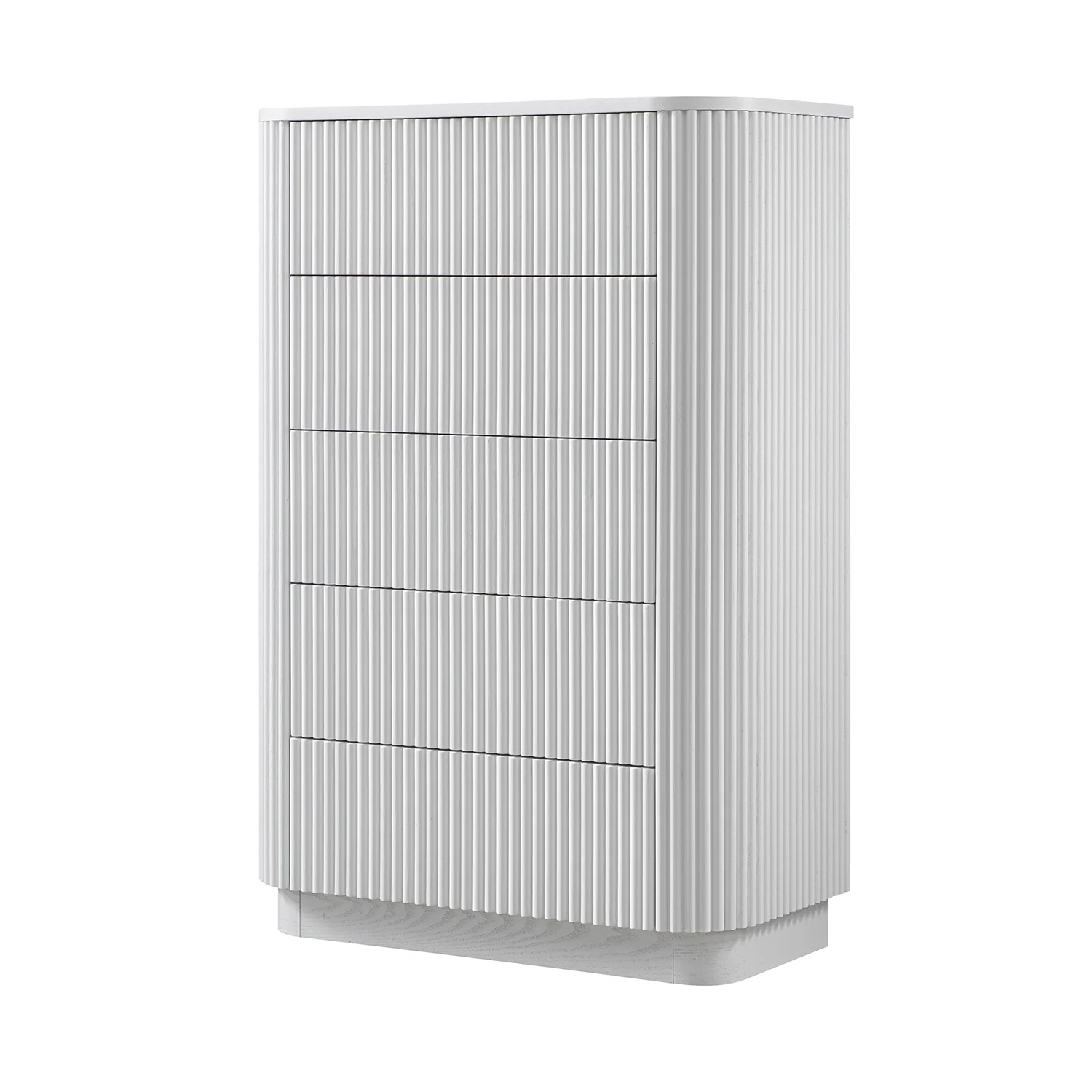 Maru Chest of 5 Drawers, Washed White - Image 7