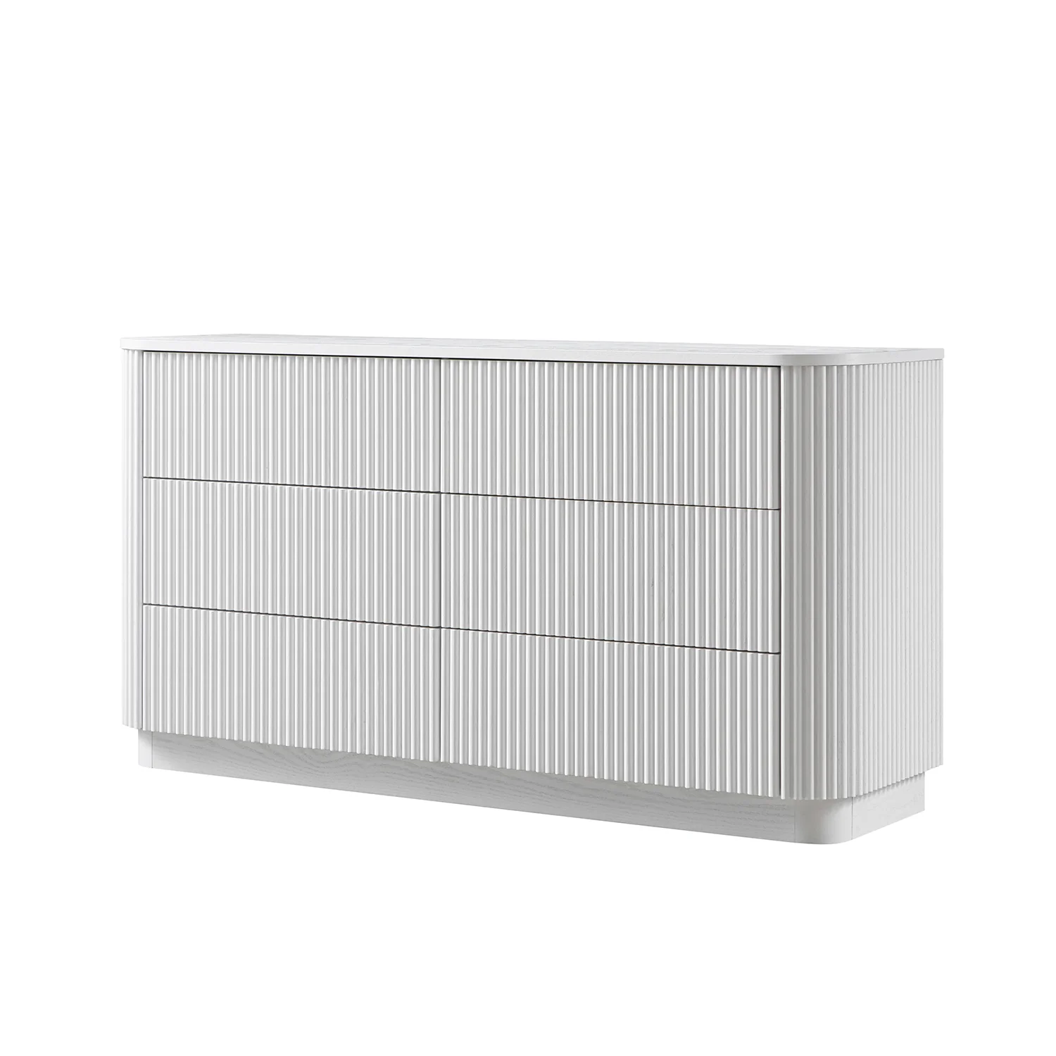 Maru Chest of 6 Drawers, Washed White - Image 2