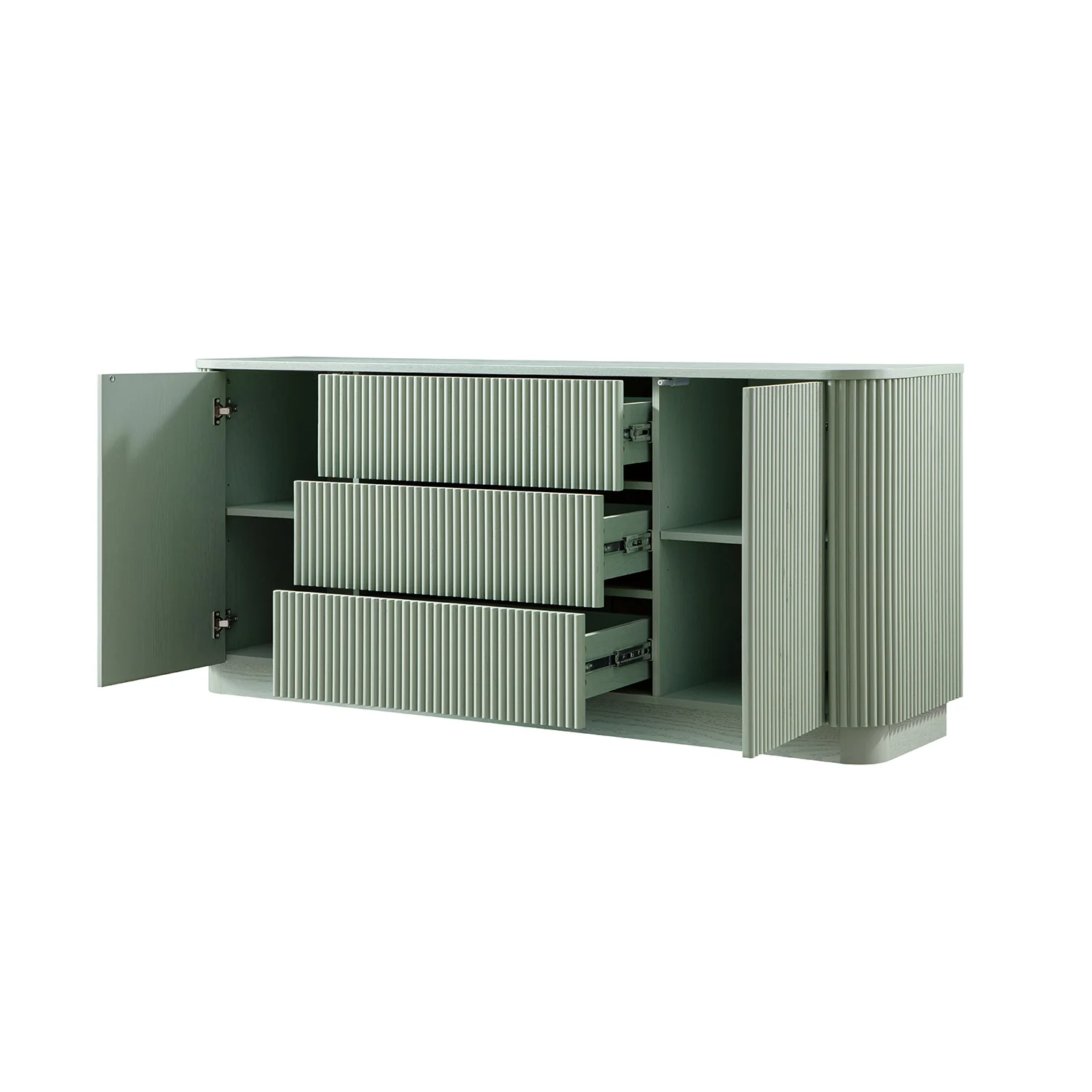 Maru Large 2-Door Sideboard with Drawers, Sage Green - Image 11