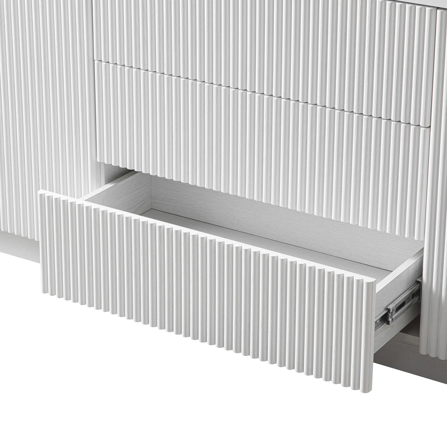 Maru Large 2-Door Sideboard with Drawers, Washed White - Image 17