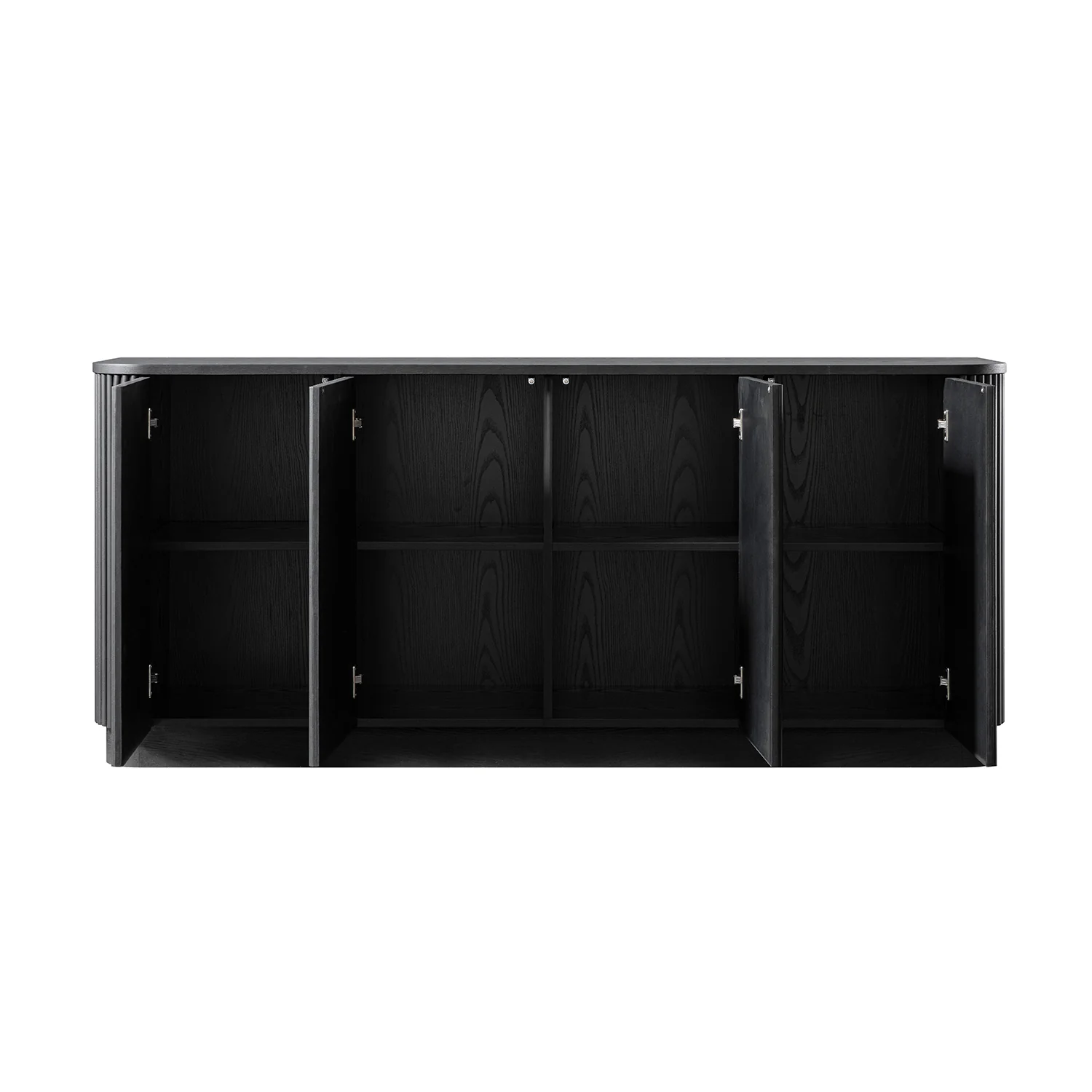 Maru Large 4-Door Sideboard, Black - Image 12