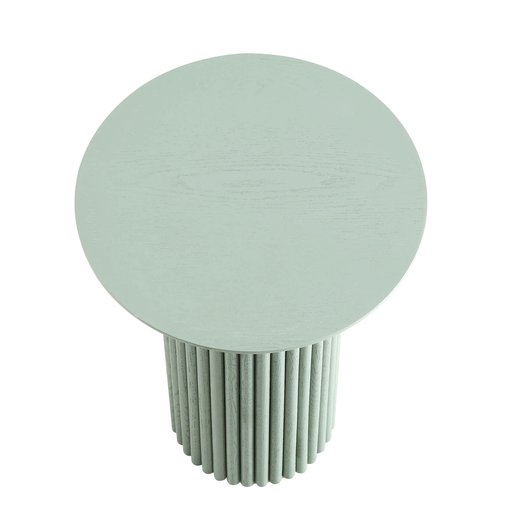 Maru Oak Round Side Table, Sage Green - Image 3