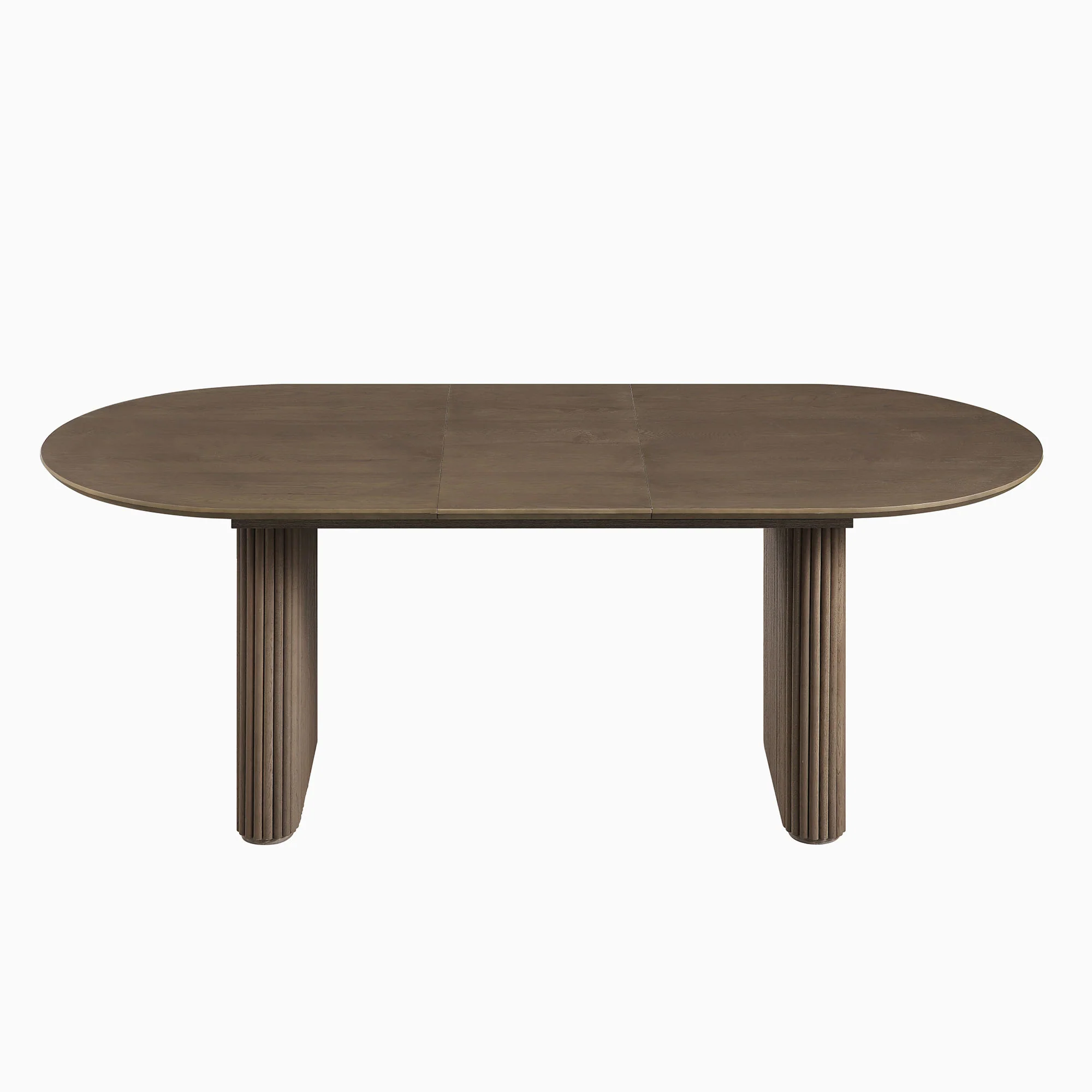 Maru Oval 6-8 Seater Extending Oak Pedestal Dining Table, Silver Oak - Image 10