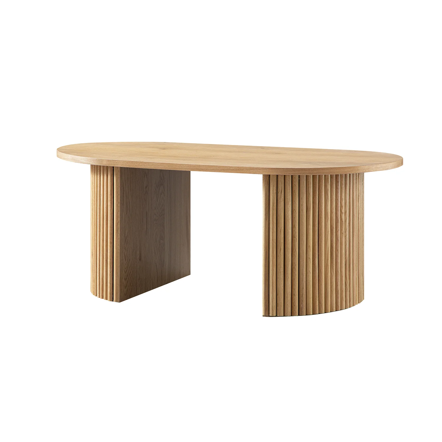 Maru Oval Coffee Table, Oak - Image 10