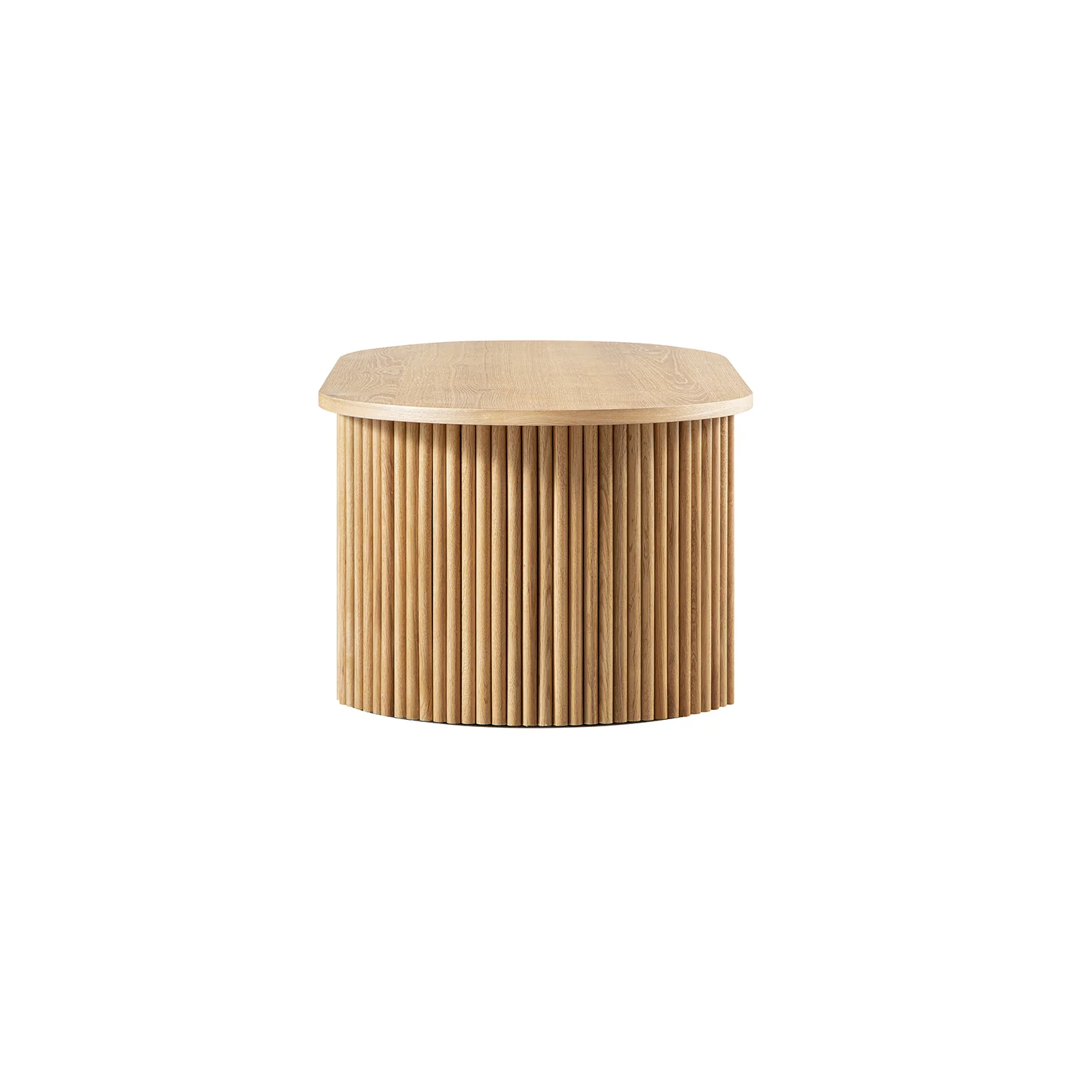 Maru Oval Coffee Table, Oak - Image 11