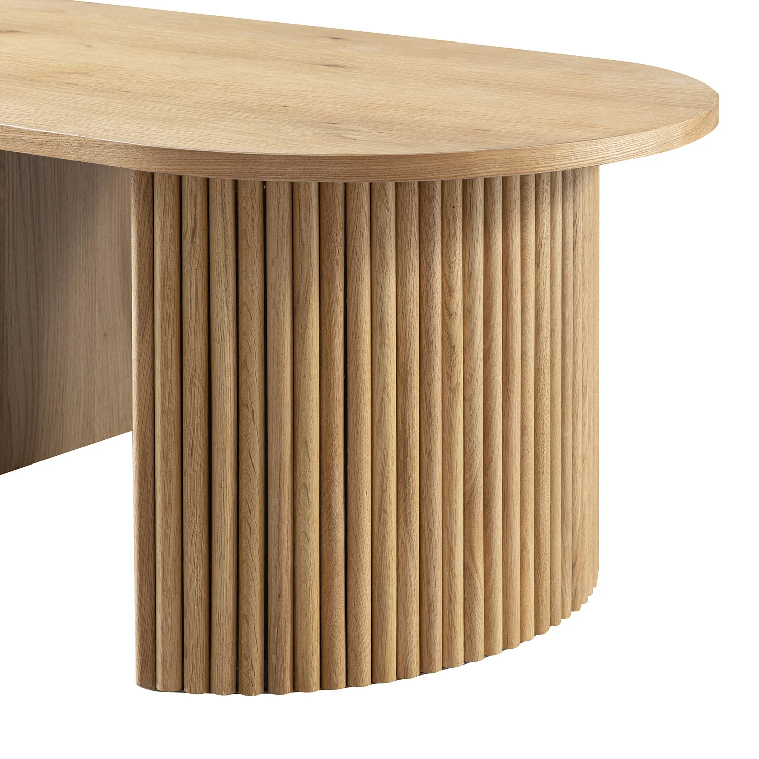 Maru Oval Coffee Table, Oak - Image 12