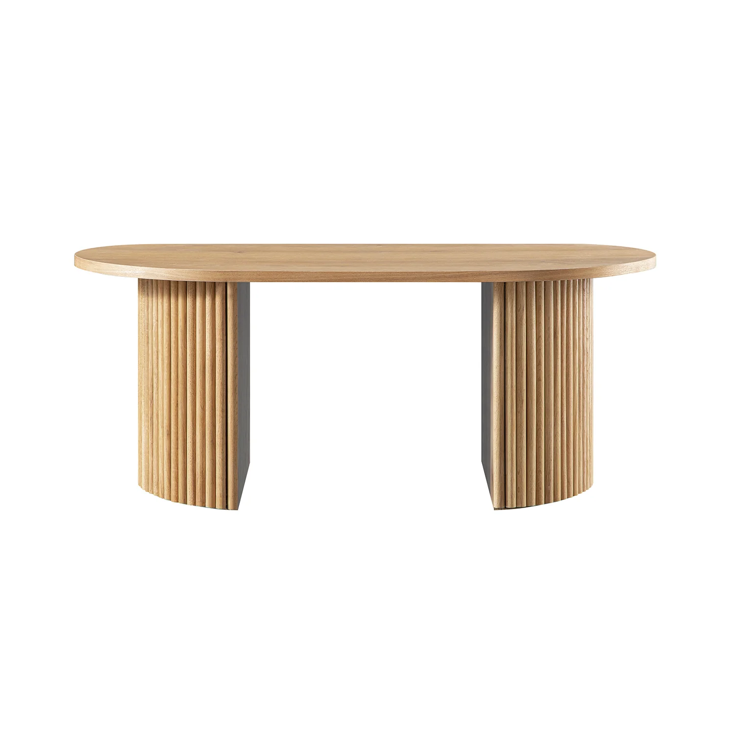 Maru Oval Coffee Table, Oak - Image 7