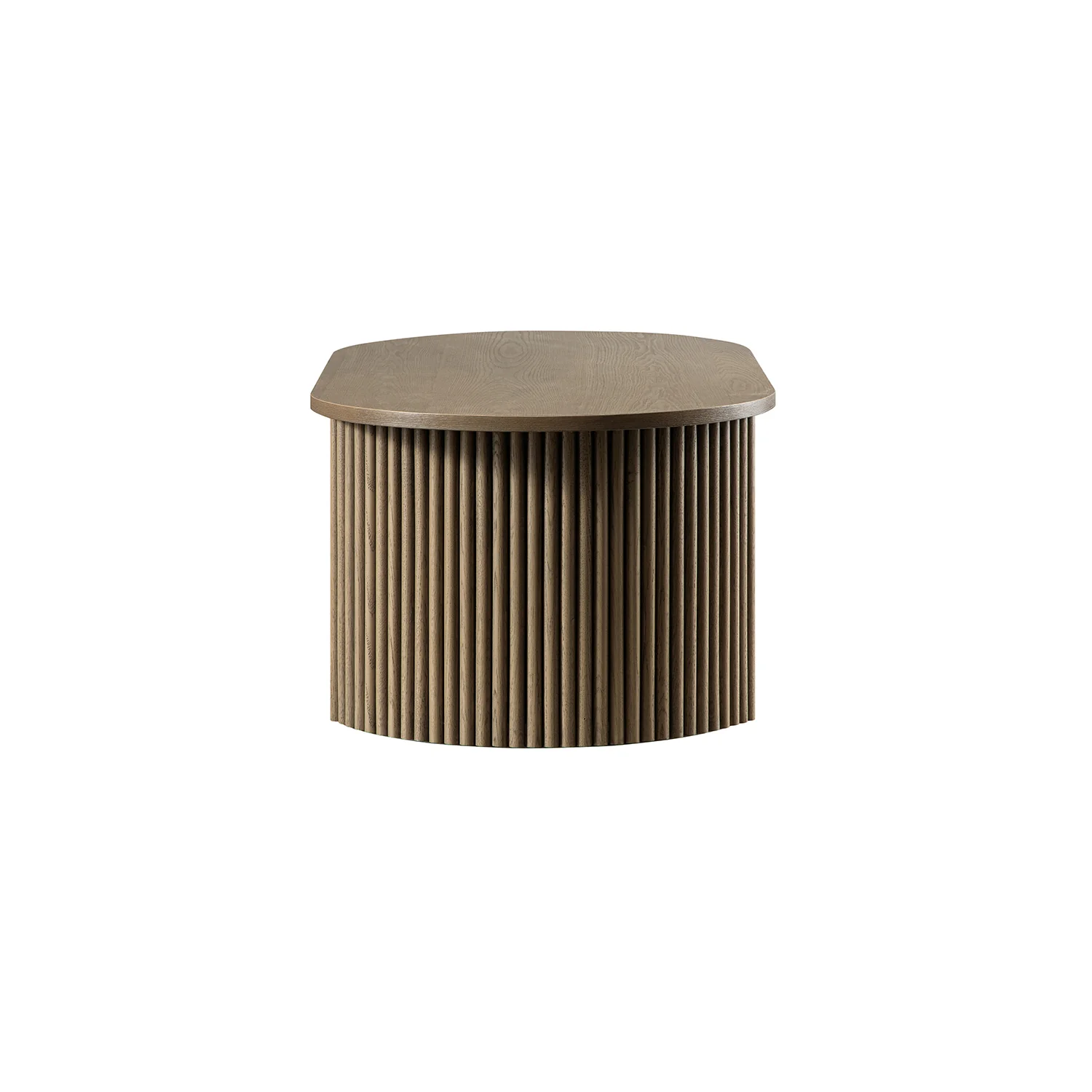 Maru Oval Coffee Table, Silver Oak - Image 11