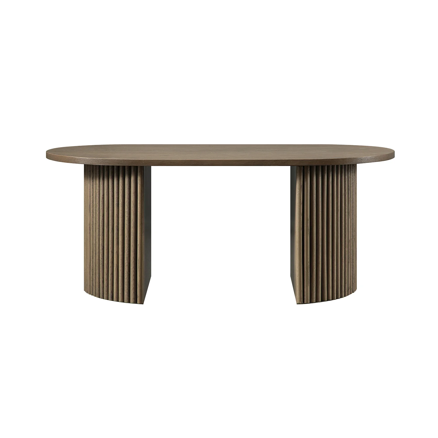 Maru Oval Coffee Table, Silver Oak - Image 7