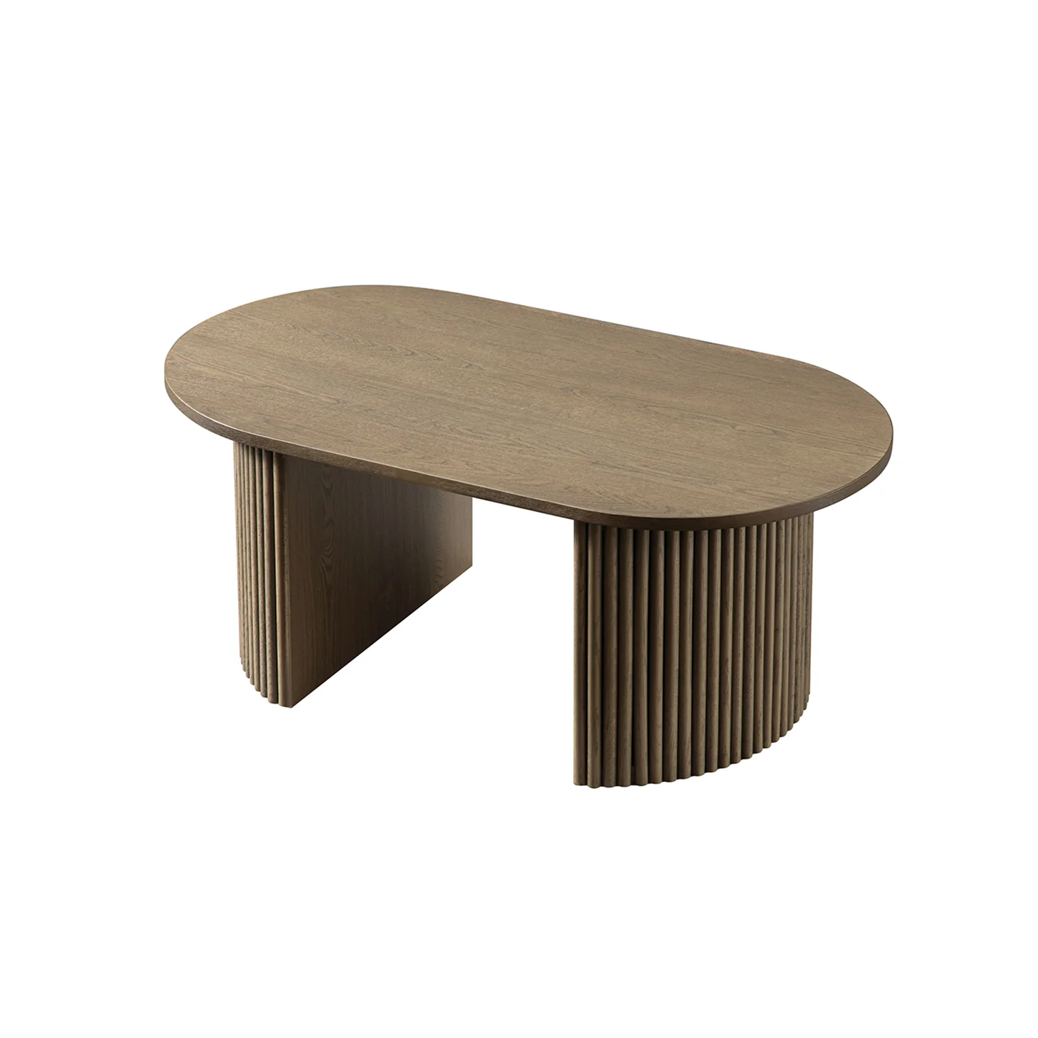 Maru Oval Coffee Table, Silver Oak - Image 8