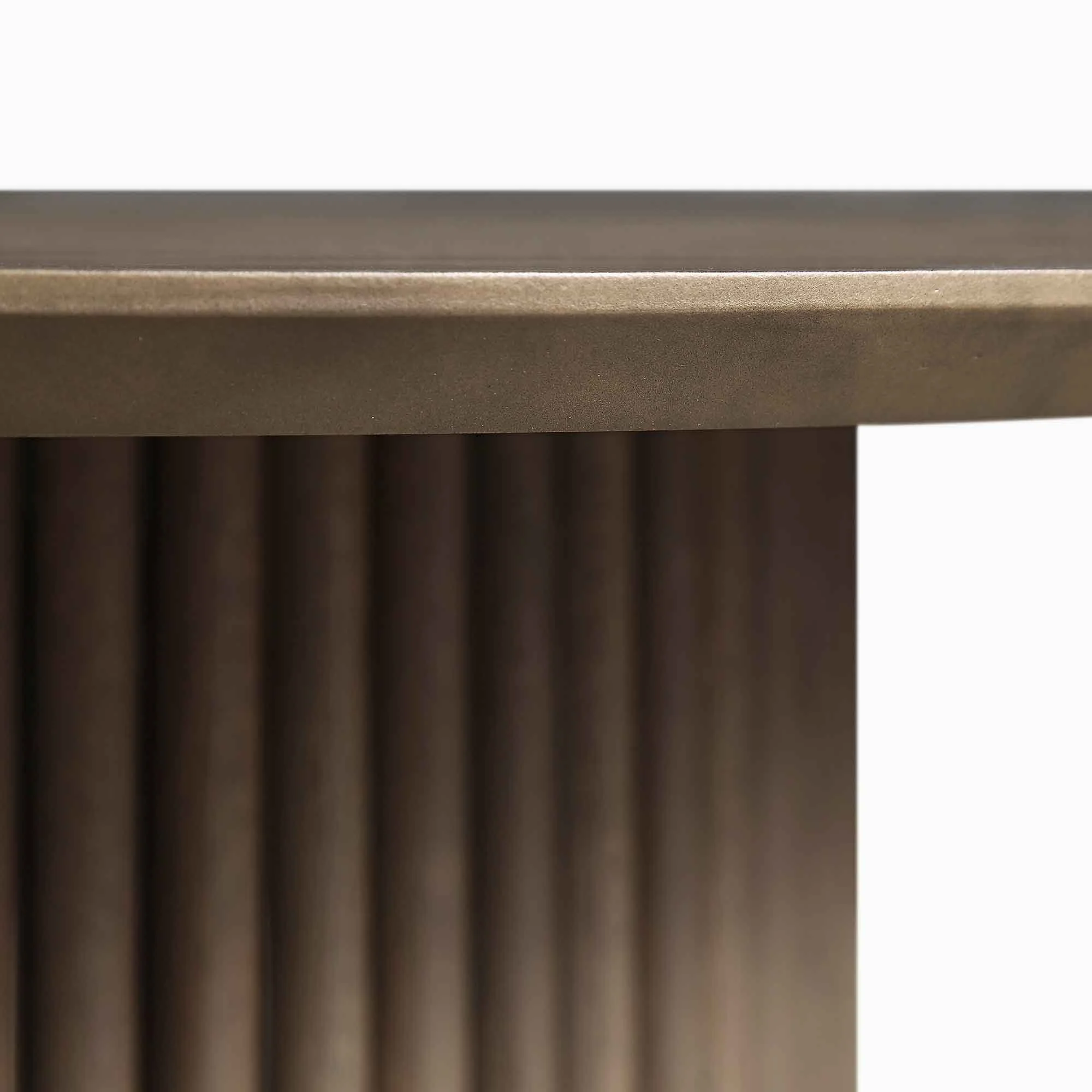 Maru Round Oak Pedestal Coffee Table, Silver Oak - Image 10